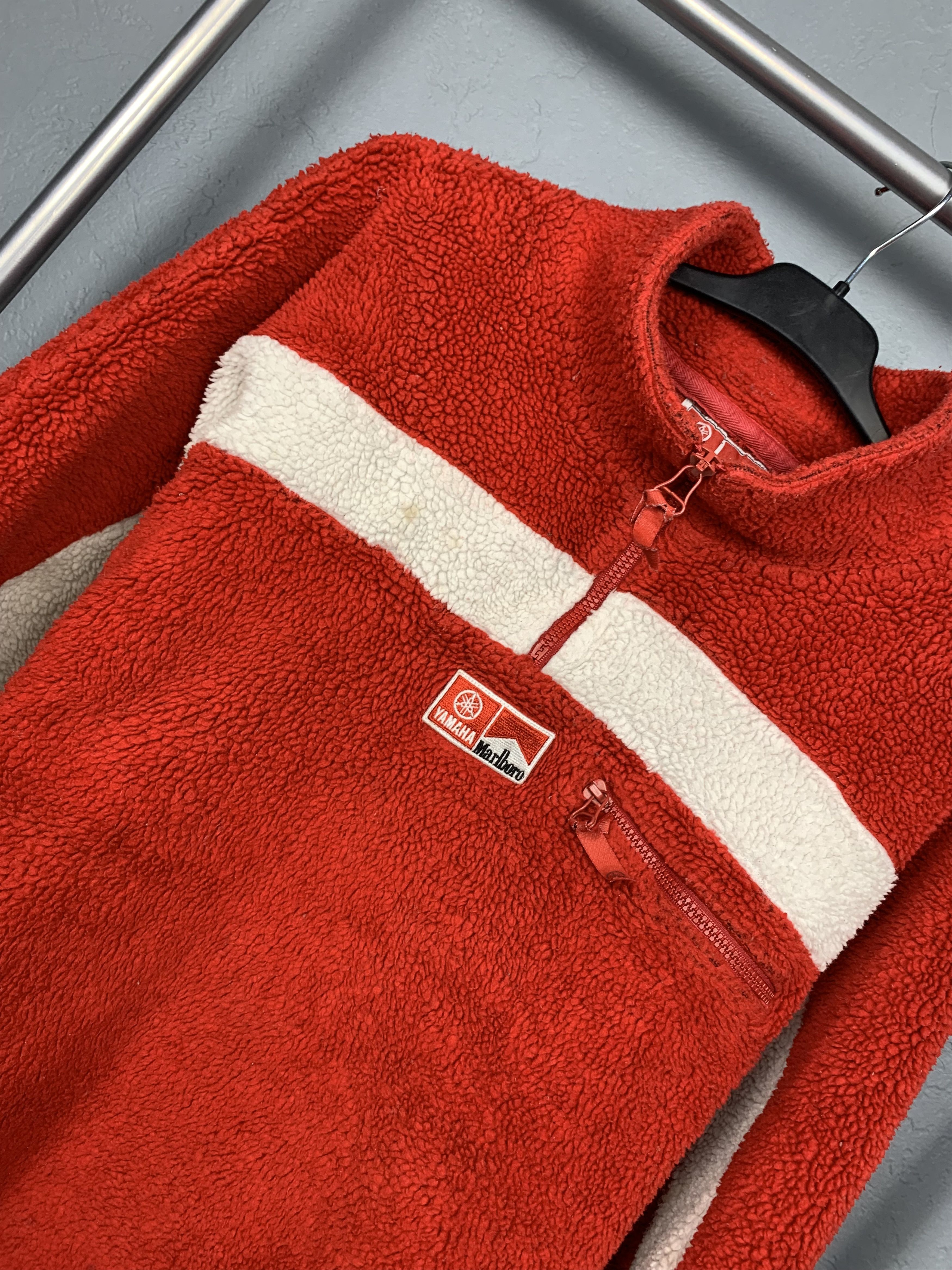 Marlboro × Yamaha Yamaha Marlboro Vintage Patch Logo Fleece Half Zip Jacket Size US M / EU 48-50 / 2 - 2 Thumbnail