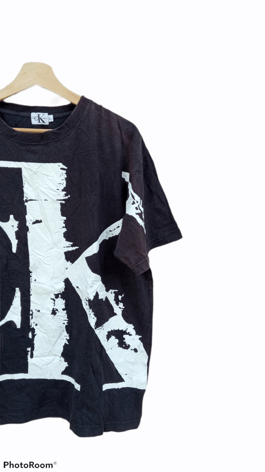 Calvin Klein × Vintage 🔥🔥CK Calvin Klein Big Logo T-Shirt Size US L / EU 52-54 / 3 - 4 Thumbnail