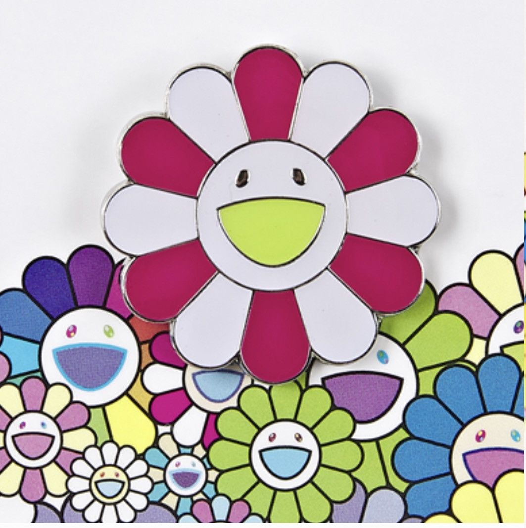 image of Takashi Murakami Murakami Rainbow White Flower Pin, Men's