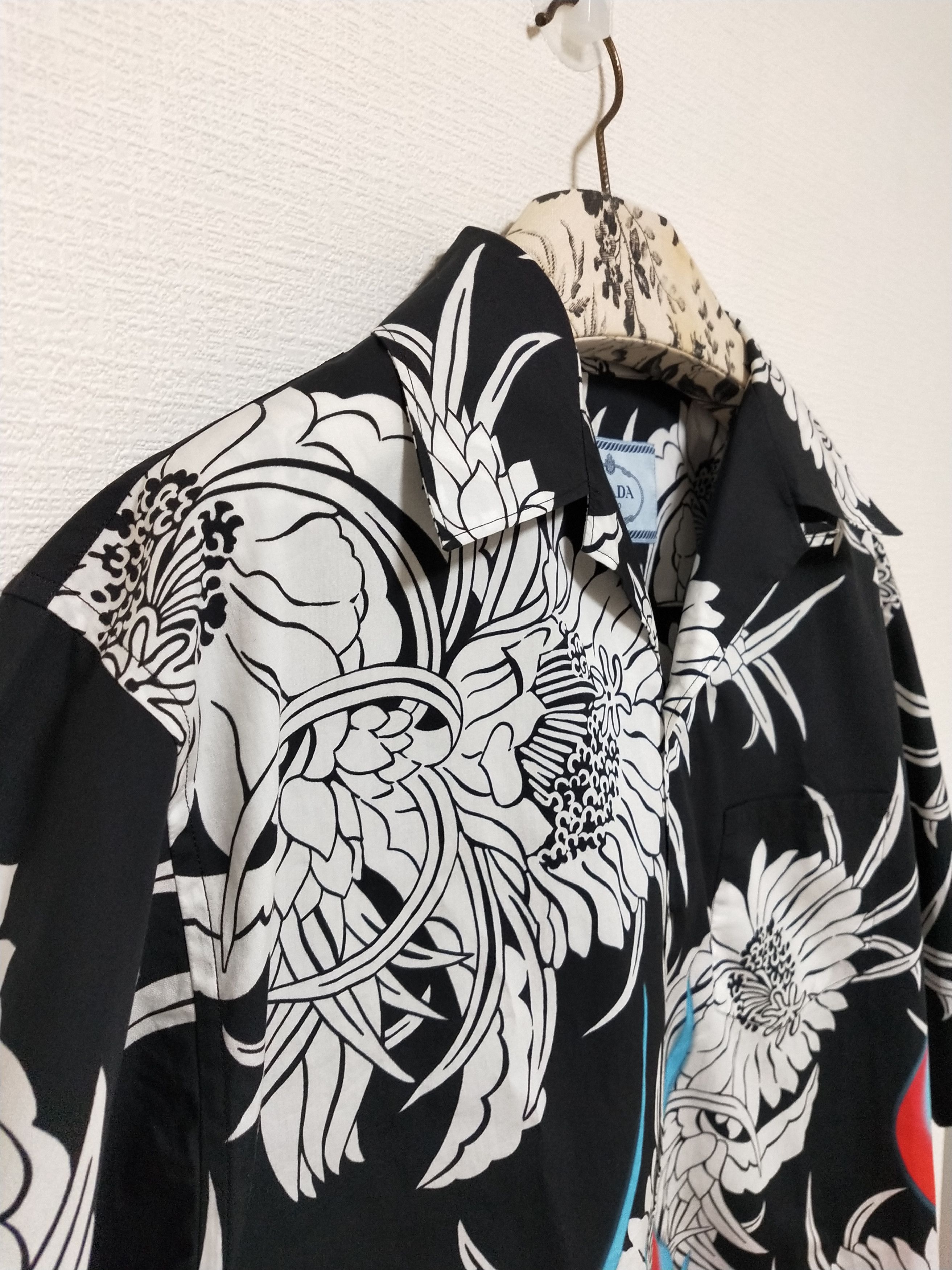 Prada Dahlia Flames Flower Shirt Size US M / EU 48-50 / 2 - 3 Thumbnail