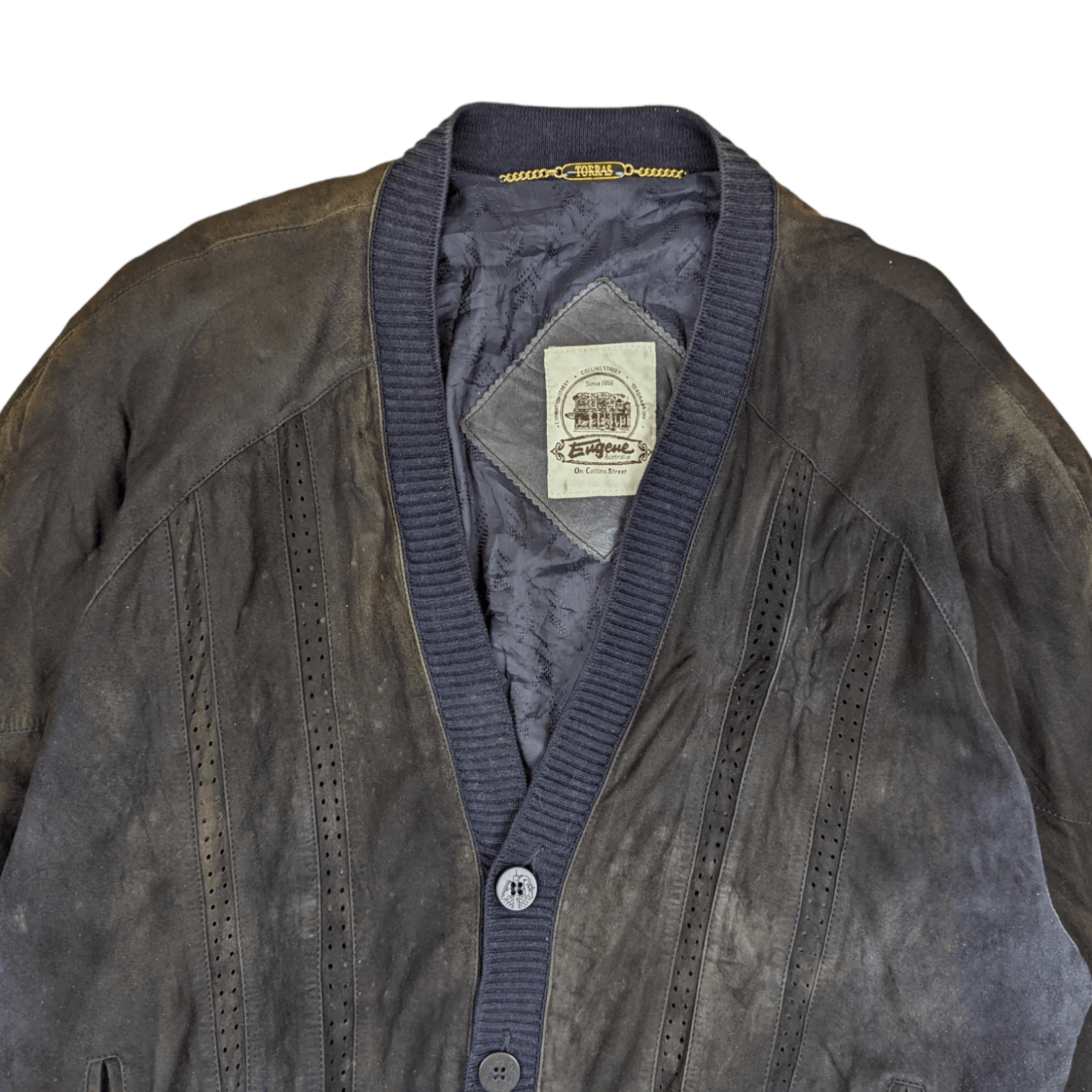 Torras Vintage TORRAS Eugene Sheepskin Cardigan Leather Jacket Size US L / EU 52-54 / 3 - 4 Thumbnail