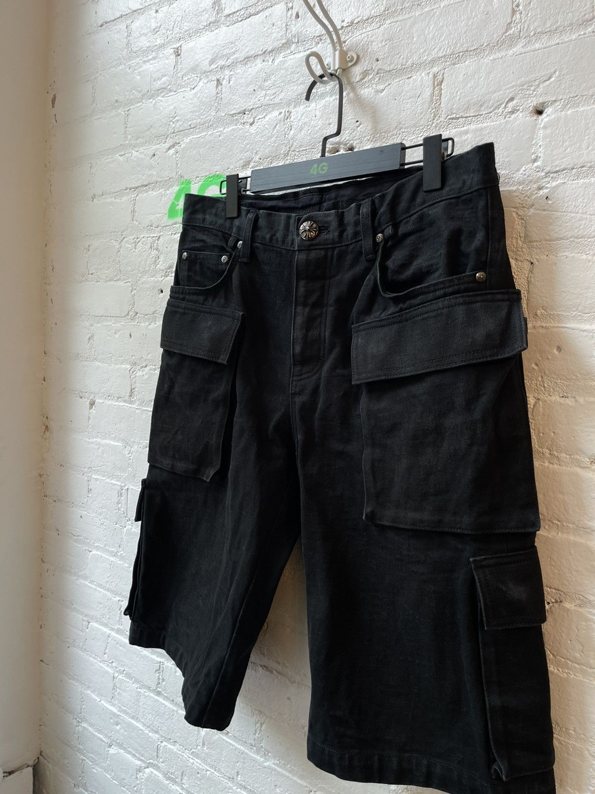 Chrome Hearts Chrome Hearts DOUBLE Cargo Fatigue Denim Jean Shorts SZ 34 Size US 34 / EU 50 - 2 Thumbnail