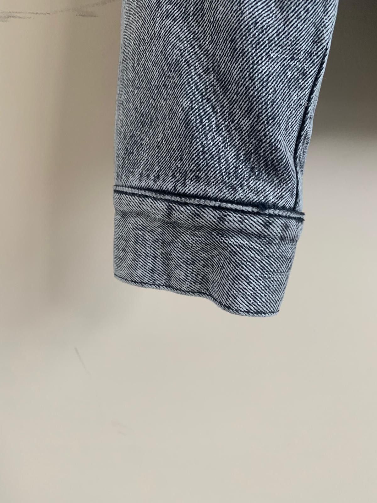 Saint Laurent Paris Denim Shearling Trucker in Light Black Size US XXS / EU 40 - 3 Thumbnail