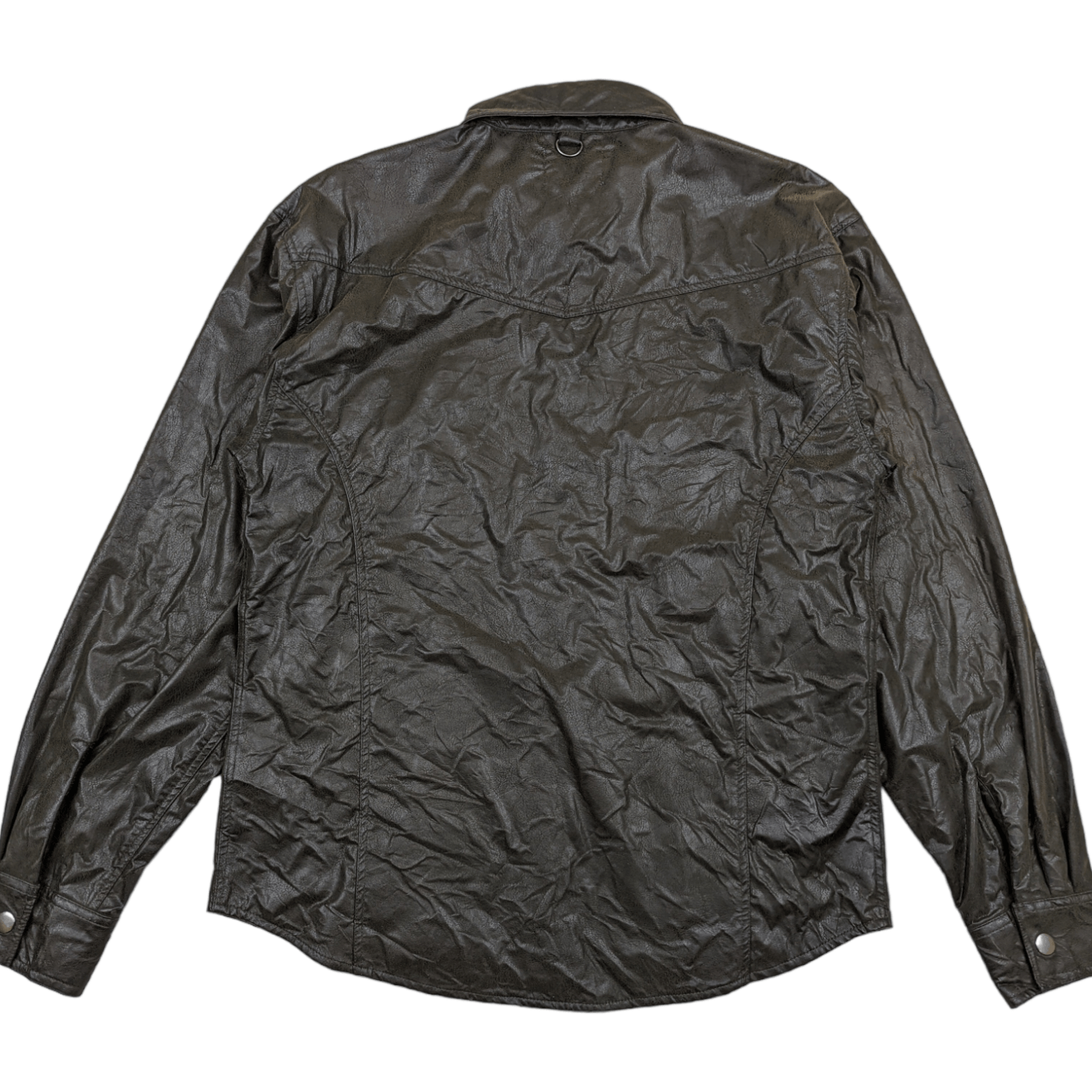 Japanese Brand Japan NAVY FLAG Synthetic Leather Button Up Shirt Jacket Size US S / EU 44-46 / 1 - 6 Thumbnail