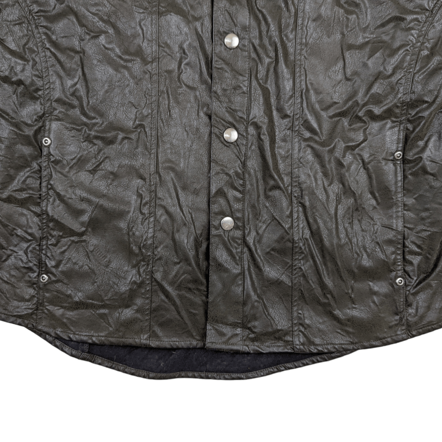Japanese Brand Japan NAVY FLAG Synthetic Leather Button Up Shirt Jacket Size US S / EU 44-46 / 1 - 5 Thumbnail