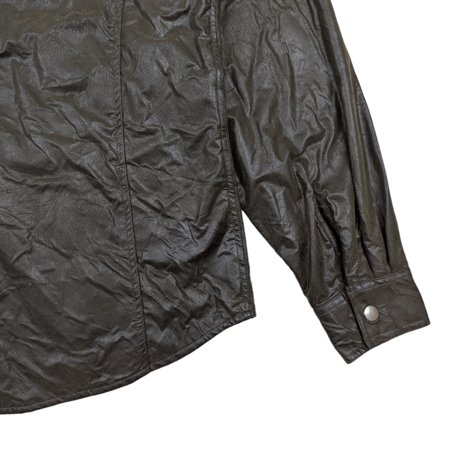 Japanese Brand Japan NAVY FLAG Synthetic Leather Button Up Shirt Jacket Size US S / EU 44-46 / 1 - 7 Thumbnail