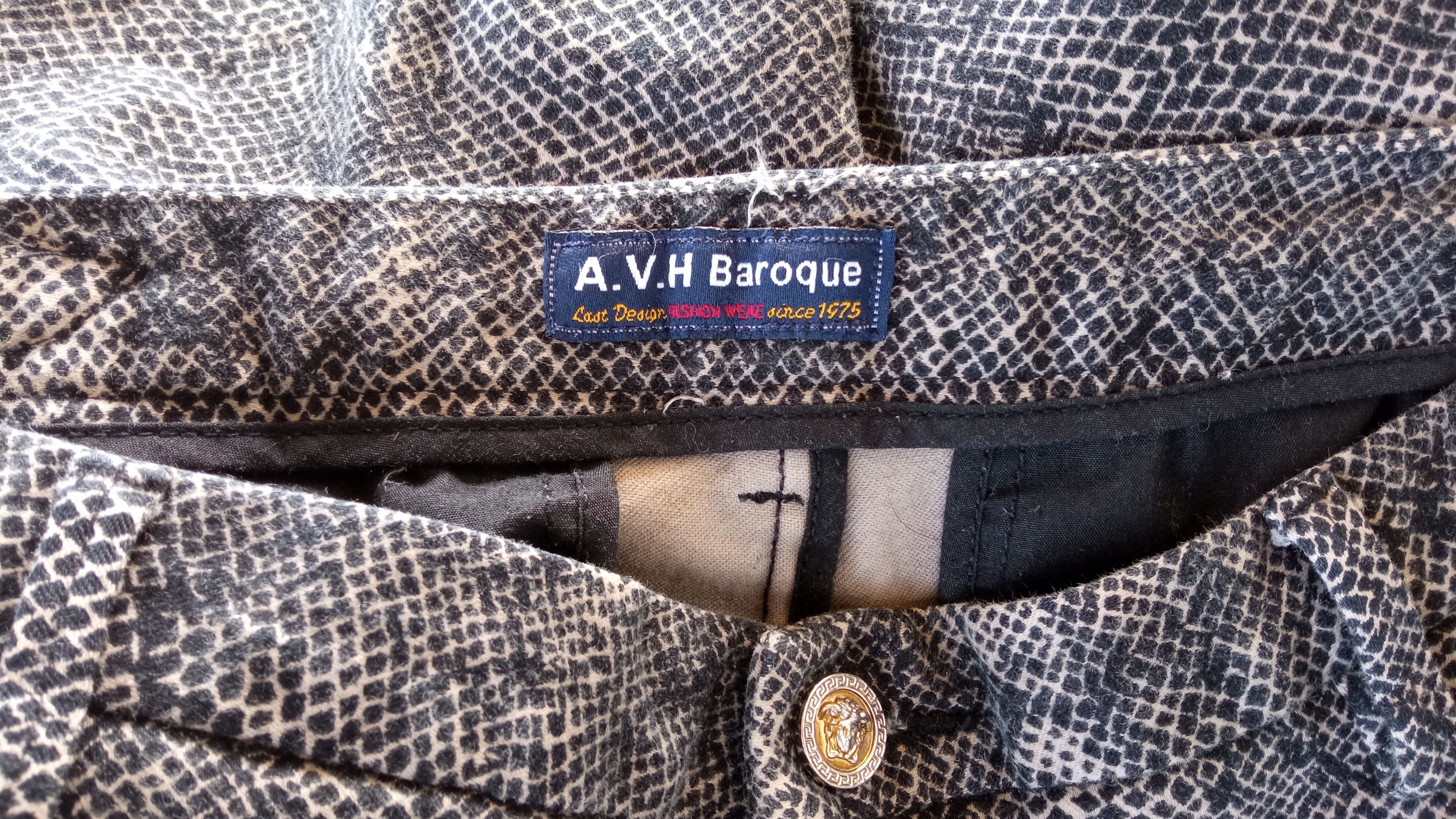 Japanese Brand × Vintage 🔥🔥AVH Baroque Full Print Snake Skin Printed Jeans Size US 31 - 14 Thumbnail