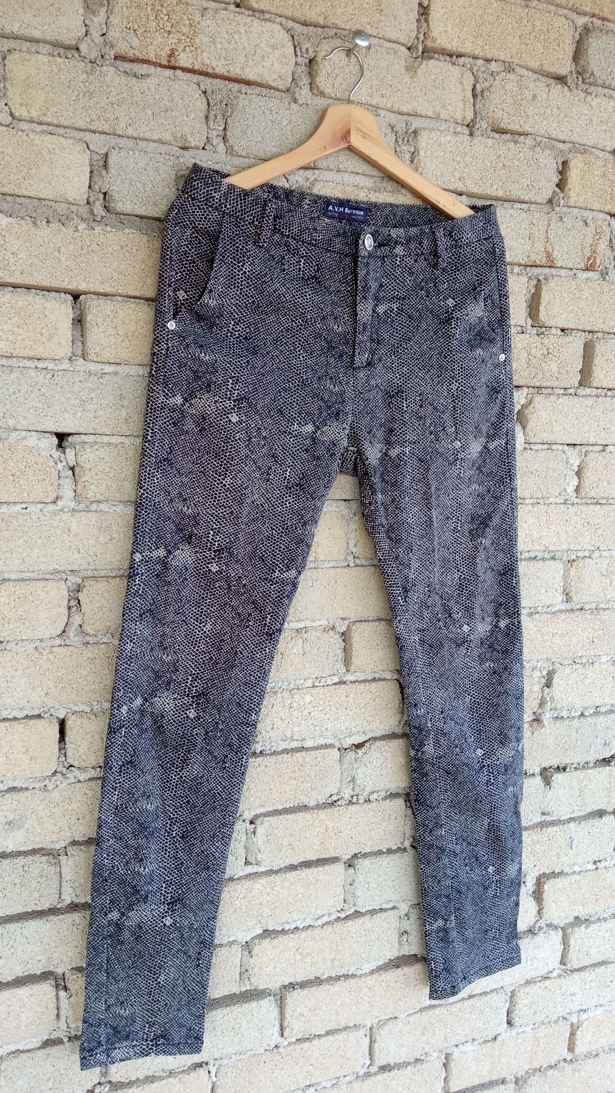 Japanese Brand × Vintage 🔥🔥AVH Baroque Full Print Snake Skin Printed Jeans Size US 31 - 2 Thumbnail