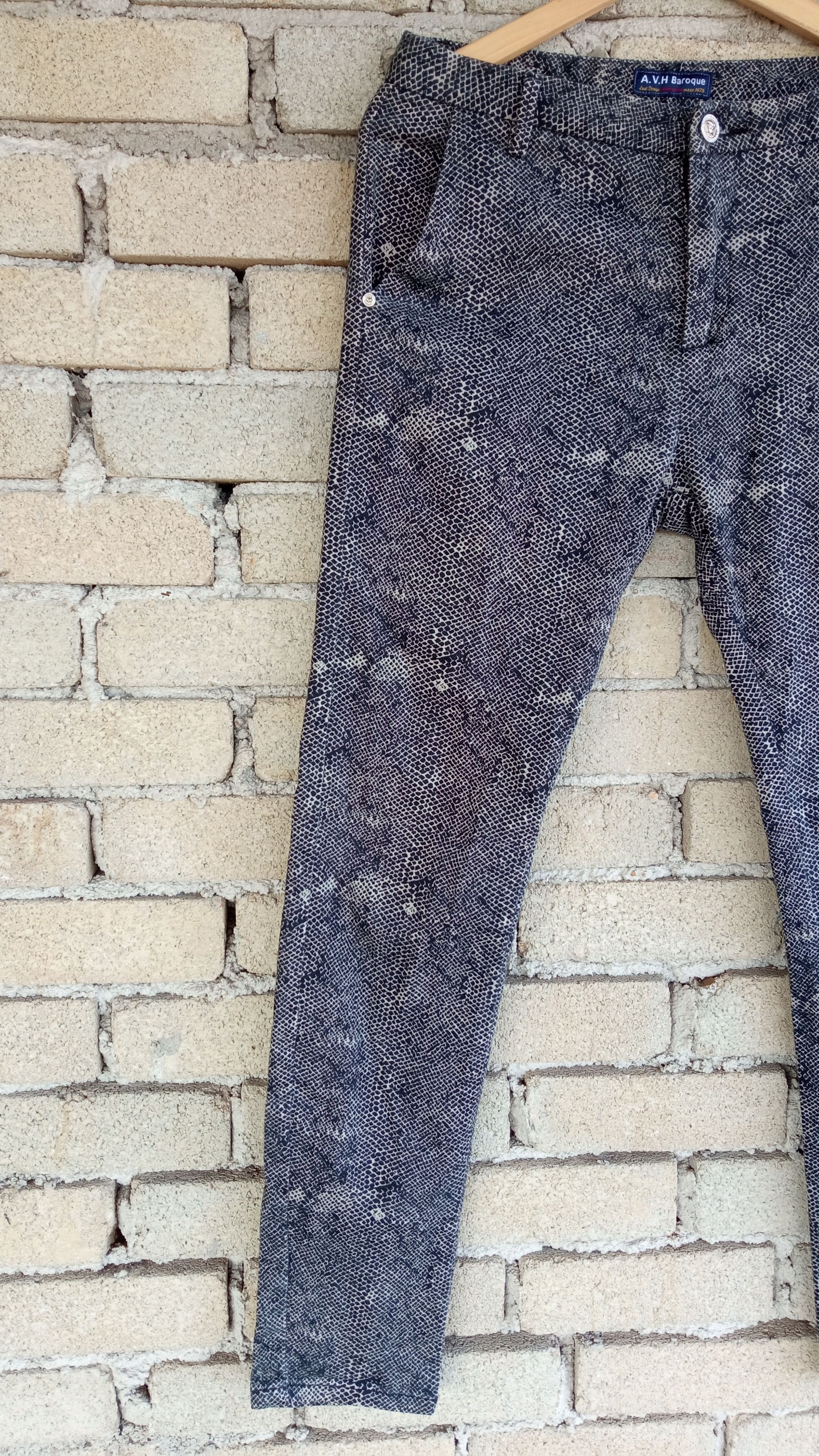 Japanese Brand × Vintage 🔥🔥AVH Baroque Full Print Snake Skin Printed Jeans Size US 31 - 4 Thumbnail