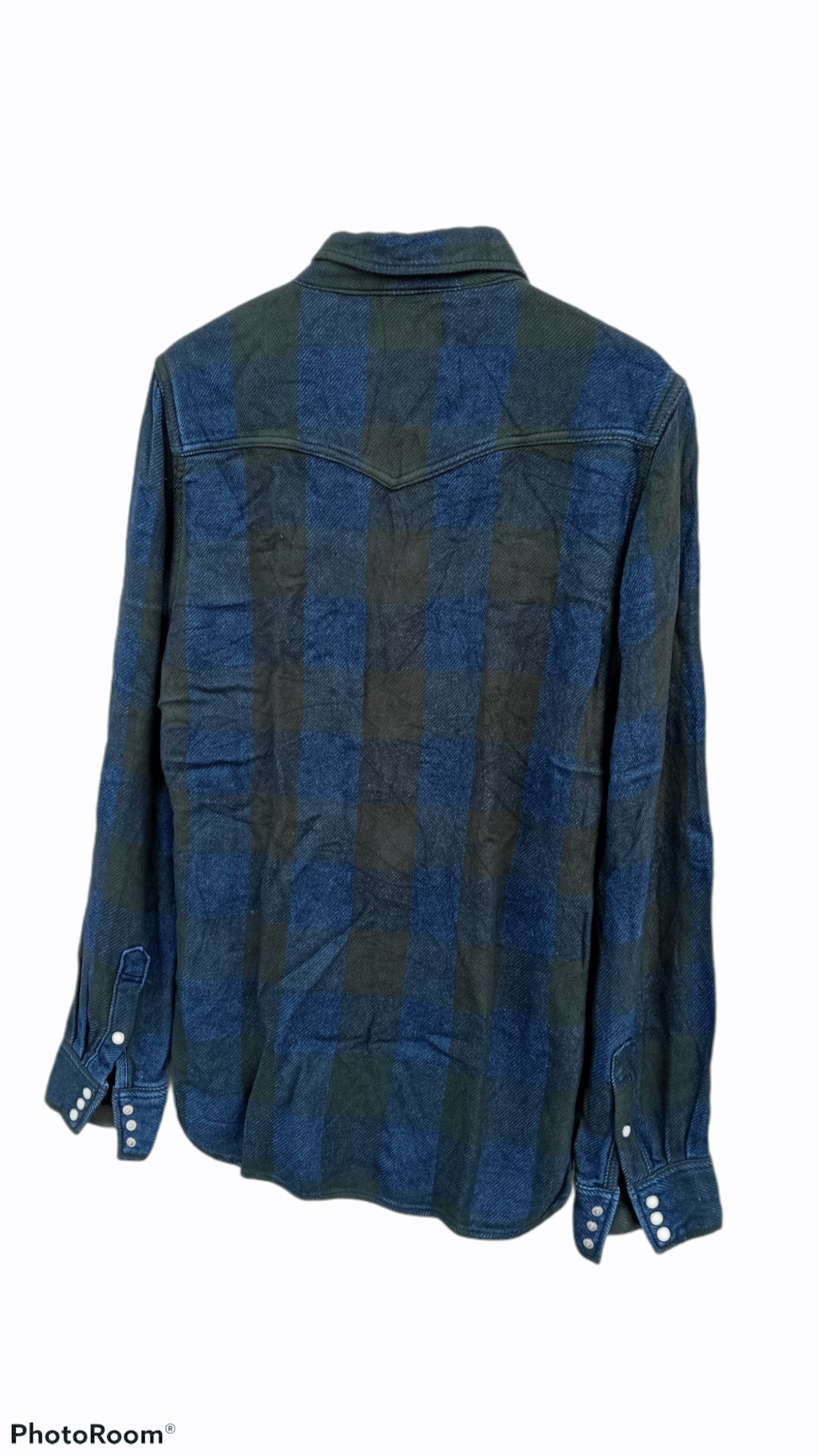 Indigo × Japanese Brand × Remi Relief 🔥🔥Remi Relief Indigo + Black Flannel Checkered Shirt Size US S / EU 44-46 / 1 - 19 Thumbnail