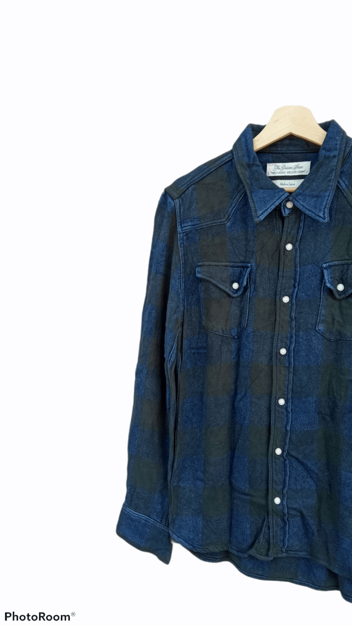 Indigo × Japanese Brand × Remi Relief 🔥🔥Remi Relief Indigo + Black Flannel Checkered Shirt Size US S / EU 44-46 / 1 - 5 Thumbnail
