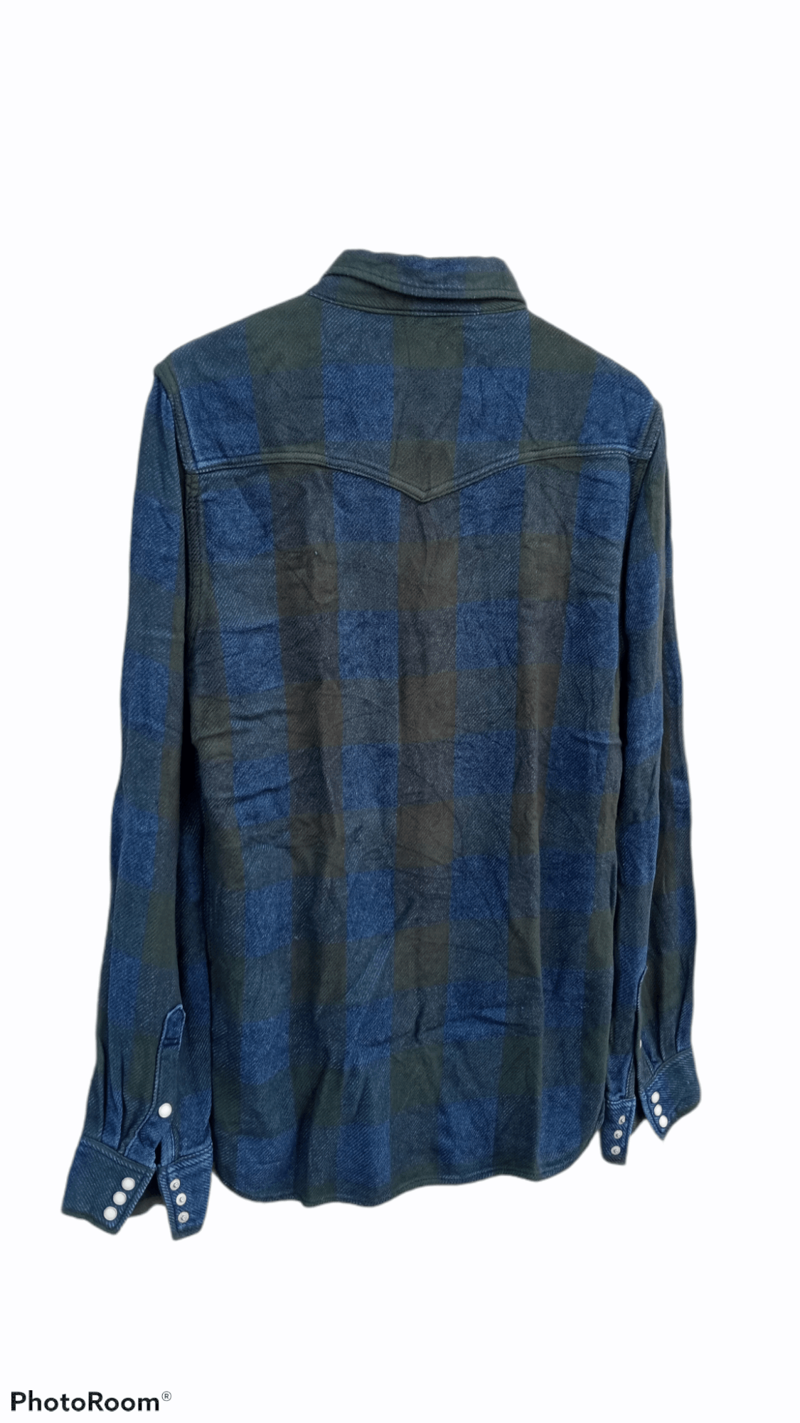 Indigo × Japanese Brand × Remi Relief 🔥🔥Remi Relief Indigo + Black Flannel Checkered Shirt Size US S / EU 44-46 / 1 - 18 Thumbnail