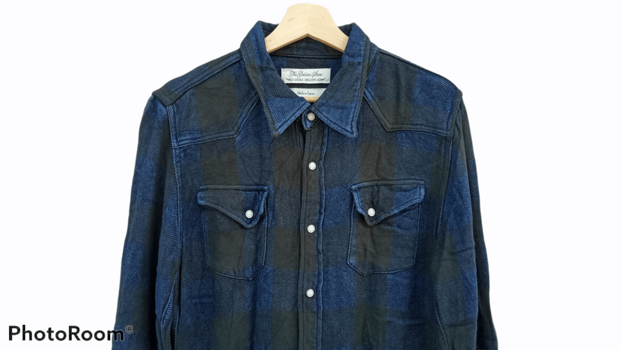 Indigo × Japanese Brand × Remi Relief 🔥🔥Remi Relief Indigo + Black Flannel Checkered Shirt Size US S / EU 44-46 / 1 - 10 Thumbnail