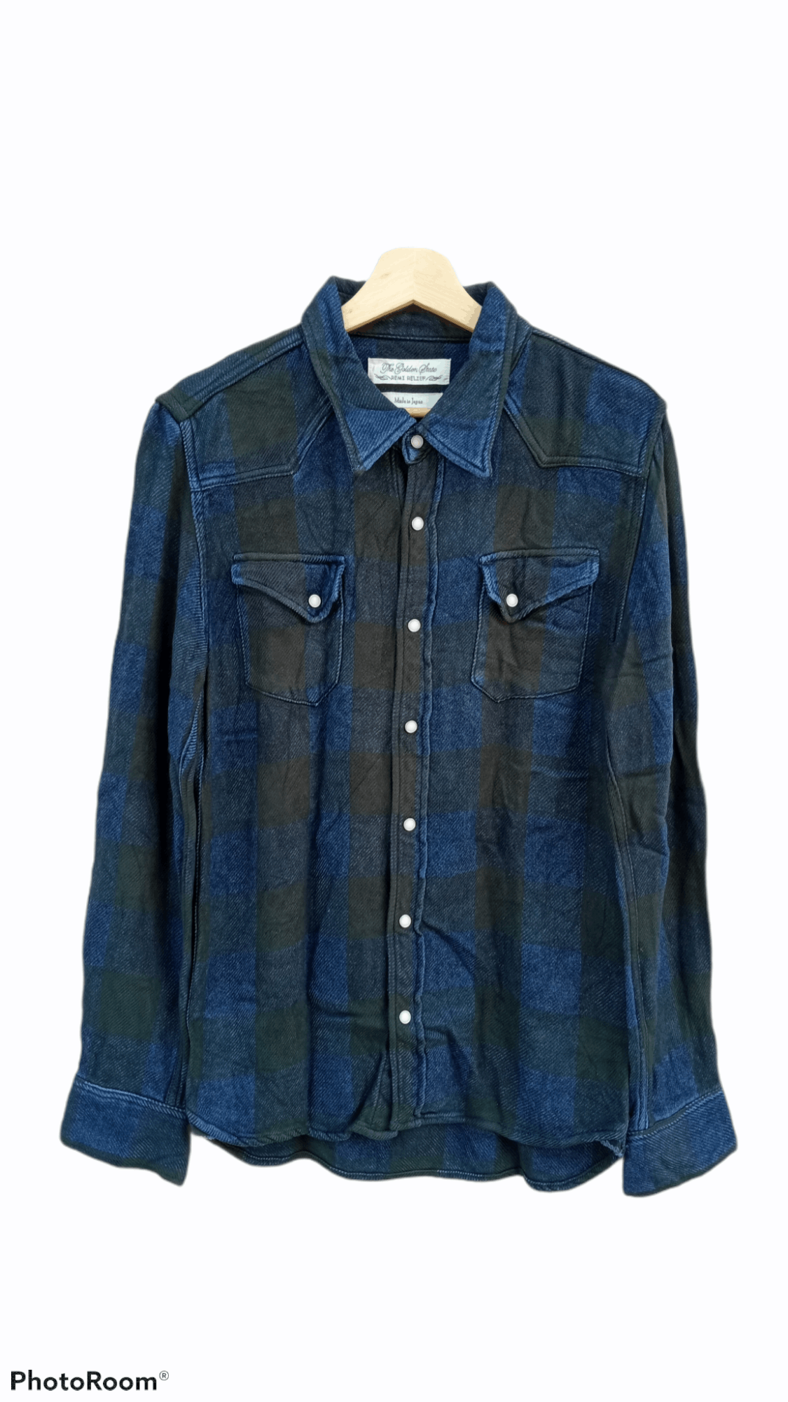 Indigo × Japanese Brand × Remi Relief 🔥🔥Remi Relief Indigo + Black Flannel Checkered Shirt Size US S / EU 44-46 / 1 - 1 Thumbnail