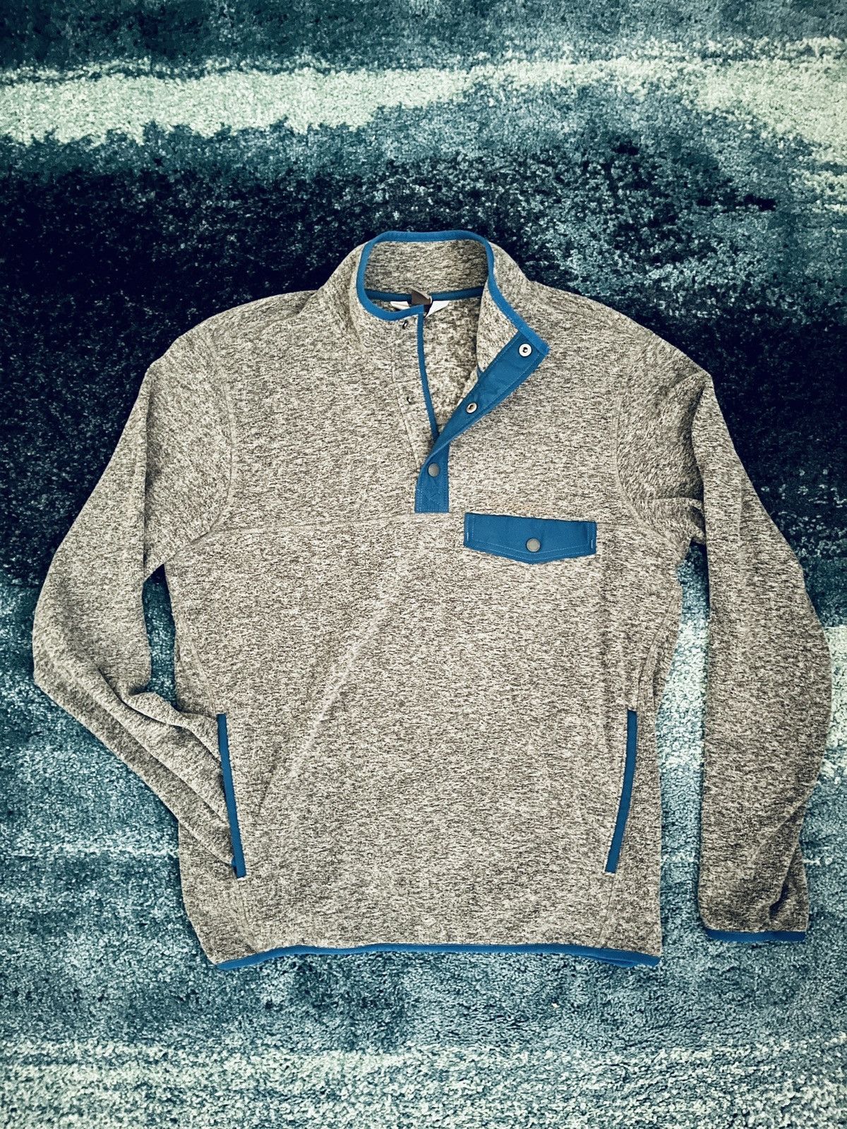 Eddie Bauer Maglione In Pile Uomo Chutes - Con Bottone E Collo Alto - Morbido E Caldo