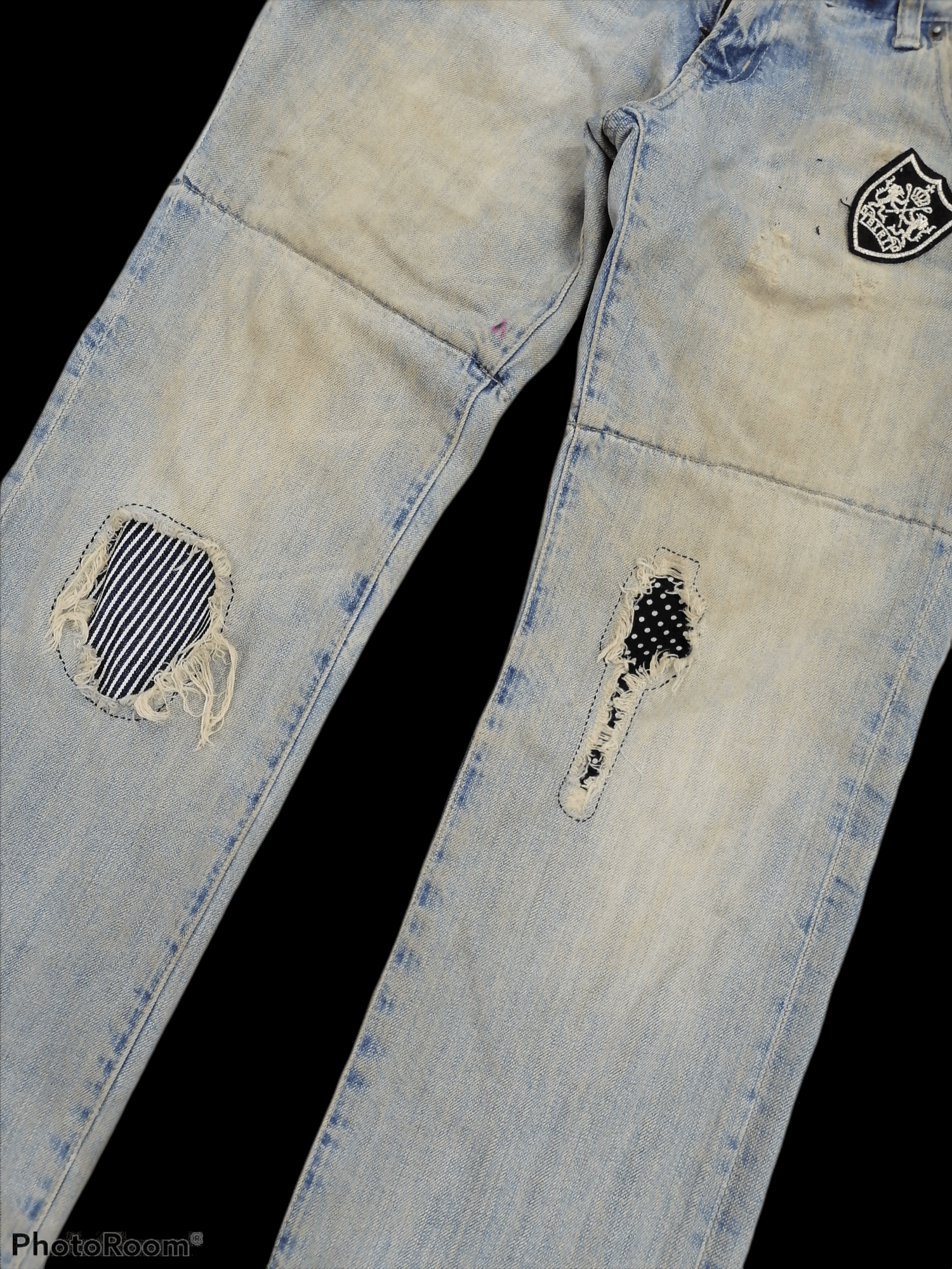 PPFM 🔥PPFM Double Waist Distressed Denim Jeans⚡⚡⚡ Size US 32 / EU 48 - 2 Thumbnail