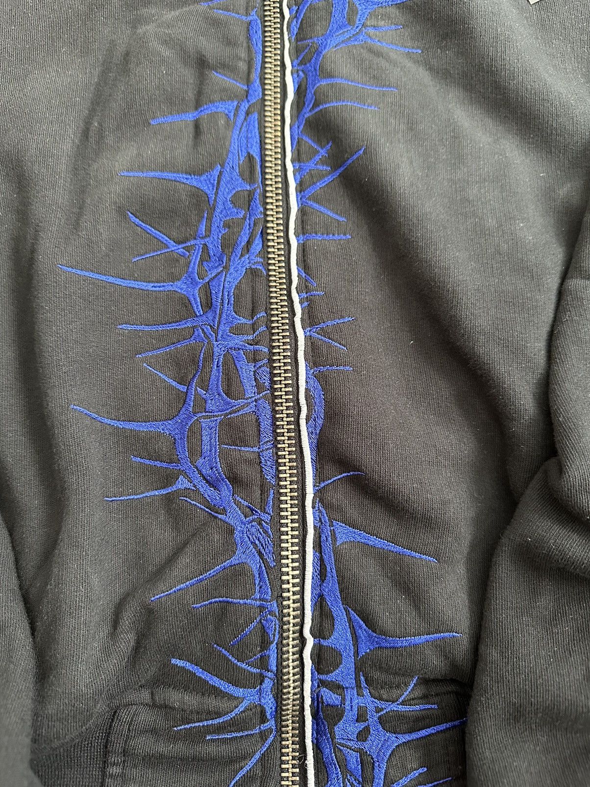 Haider Ackermann Ssense exclusive black and blue embroidered bomber Size US XS / EU 42 / 0 - 5 Thumbnail