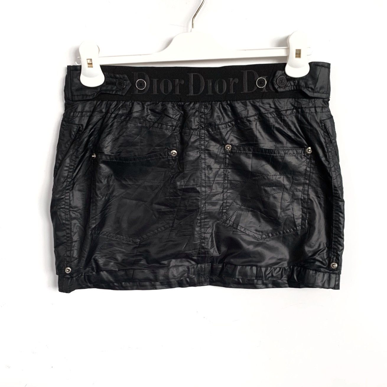 image of Christian Dior Monsieur x Dior Skirt Mini Black Logo Vintage 2004 Golf, Women's (Size 27)
