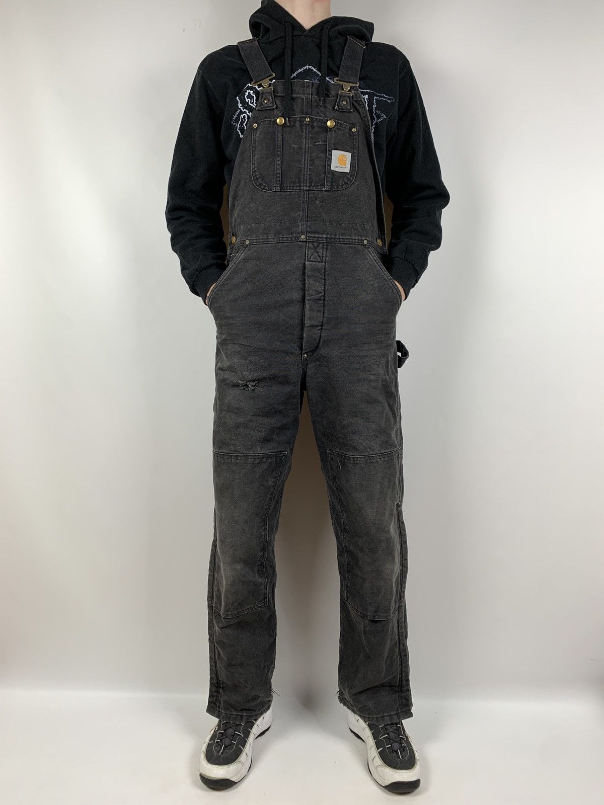Carhartt Vintage Carhartt Quilt Lined Double Knee Bib Overalls Size US 34 / EU 50 - 1 Thumbnail