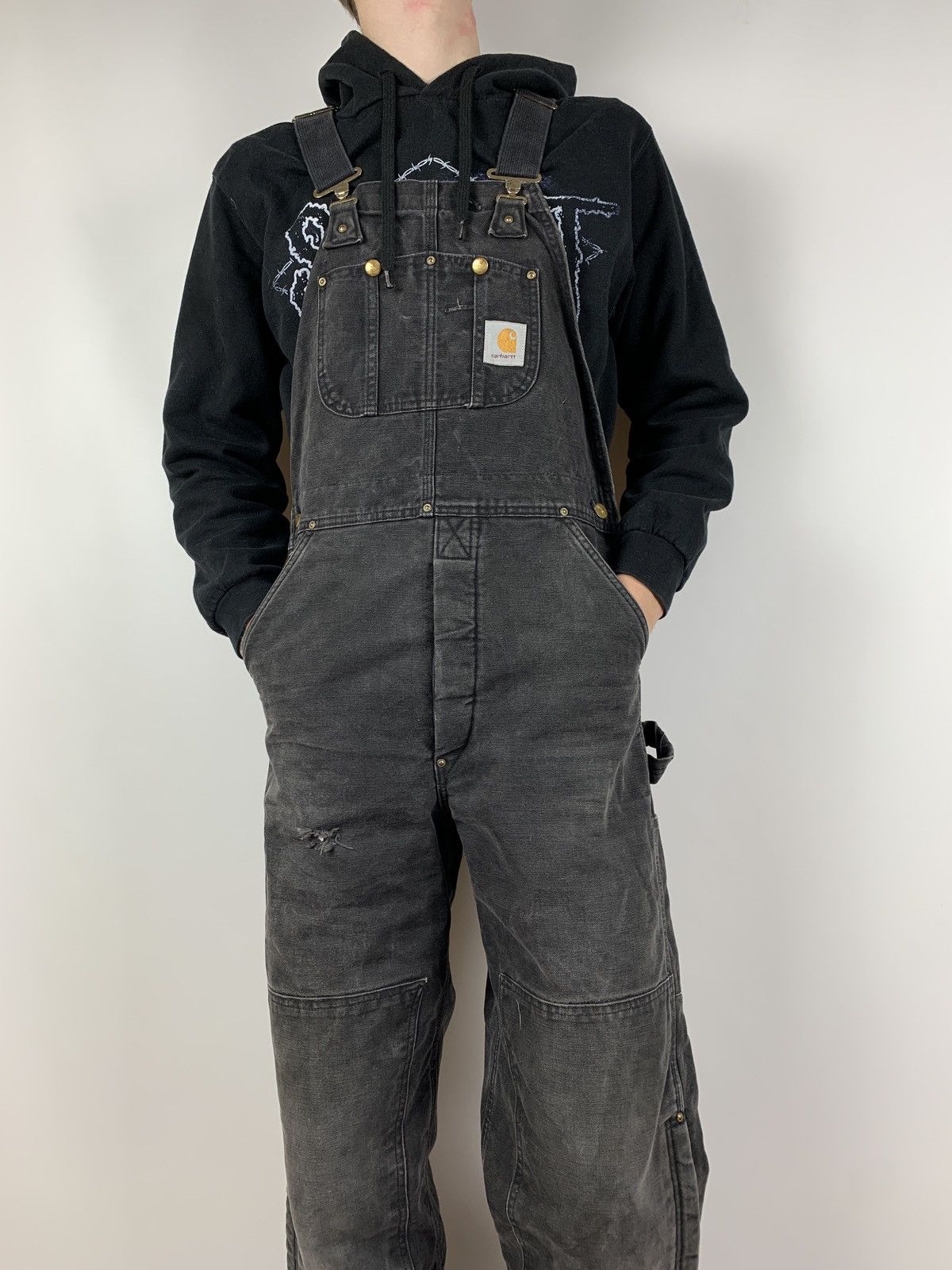 Carhartt Vintage Carhartt Quilt Lined Double Knee Bib Overalls Size US 34 / EU 50 - 4 Thumbnail