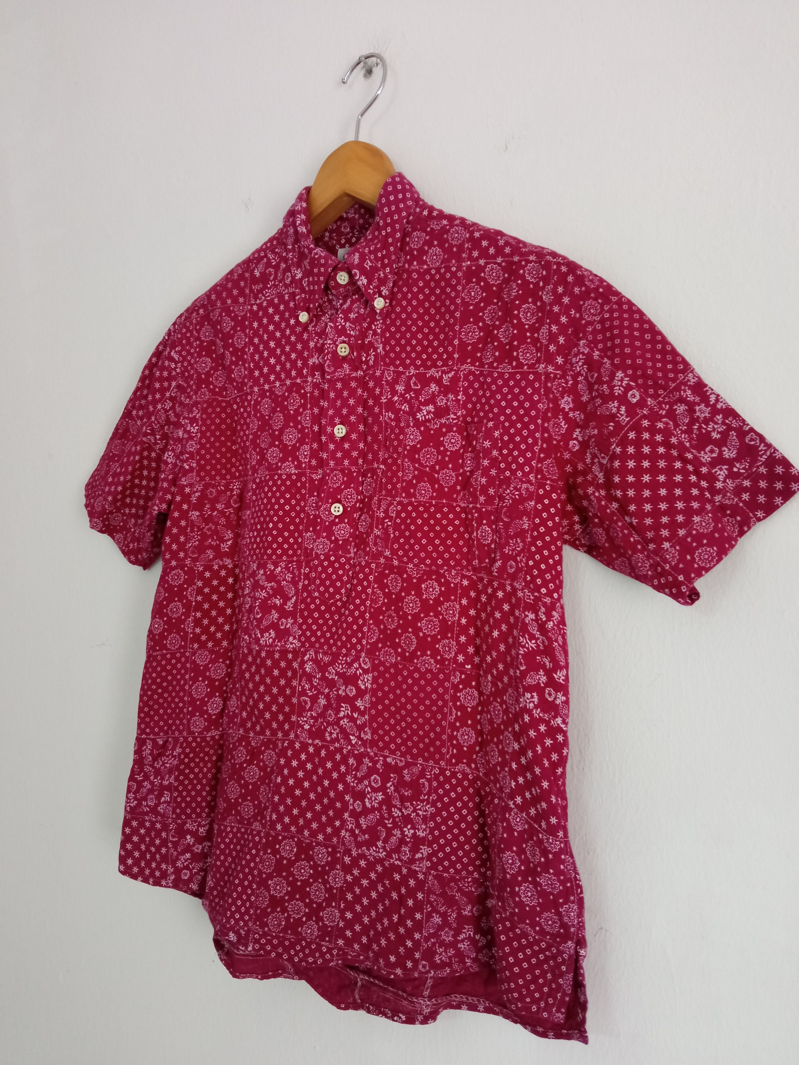 Japanese Brand × Vintage 🔥🔥Sautiencal Patchwork Paisley Pullover Shirt Size US S / EU 44-46 / 1 - 3 Thumbnail