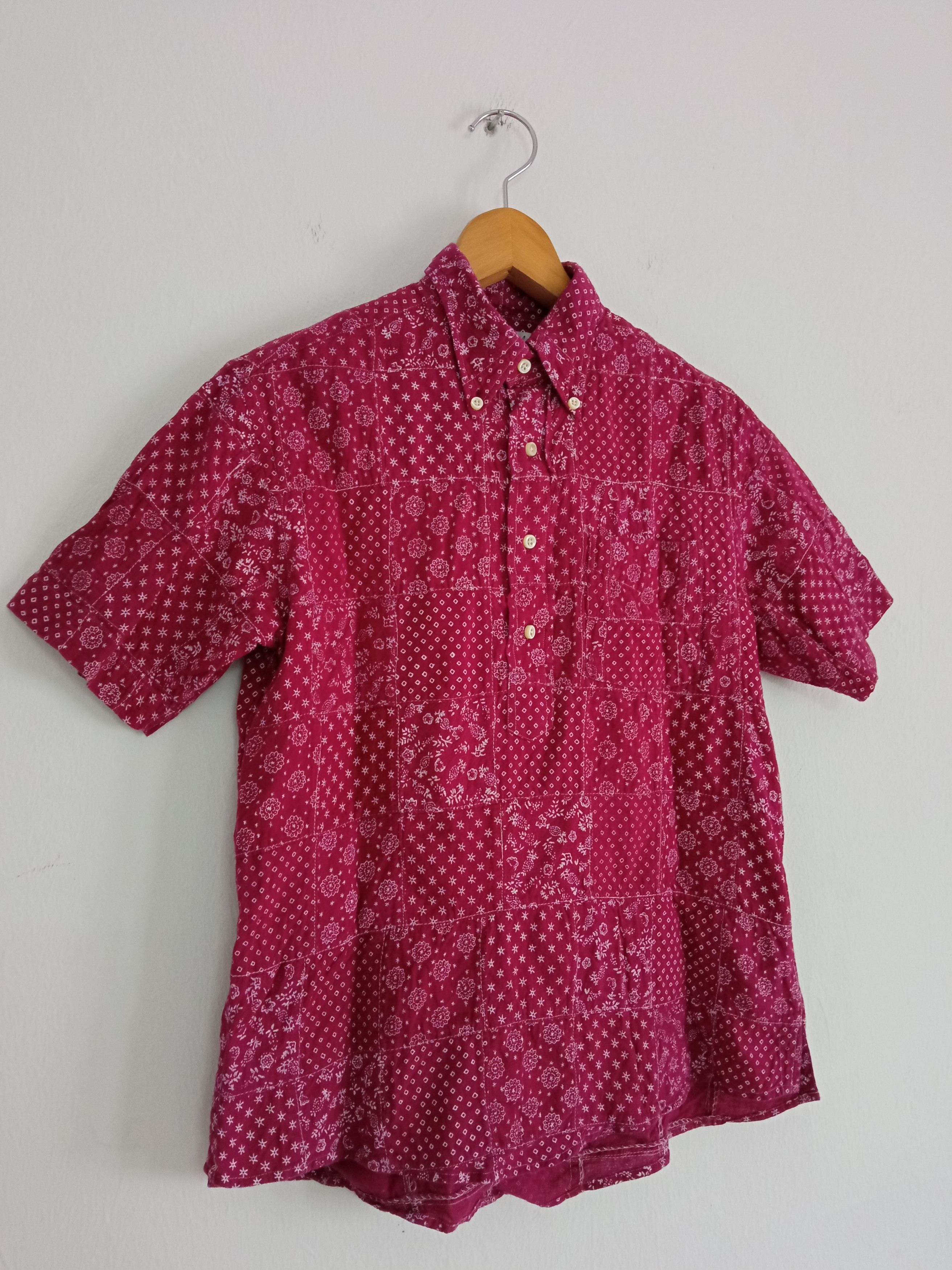 Japanese Brand × Vintage 🔥🔥Sautiencal Patchwork Paisley Pullover Shirt Size US S / EU 44-46 / 1 - 2 Thumbnail
