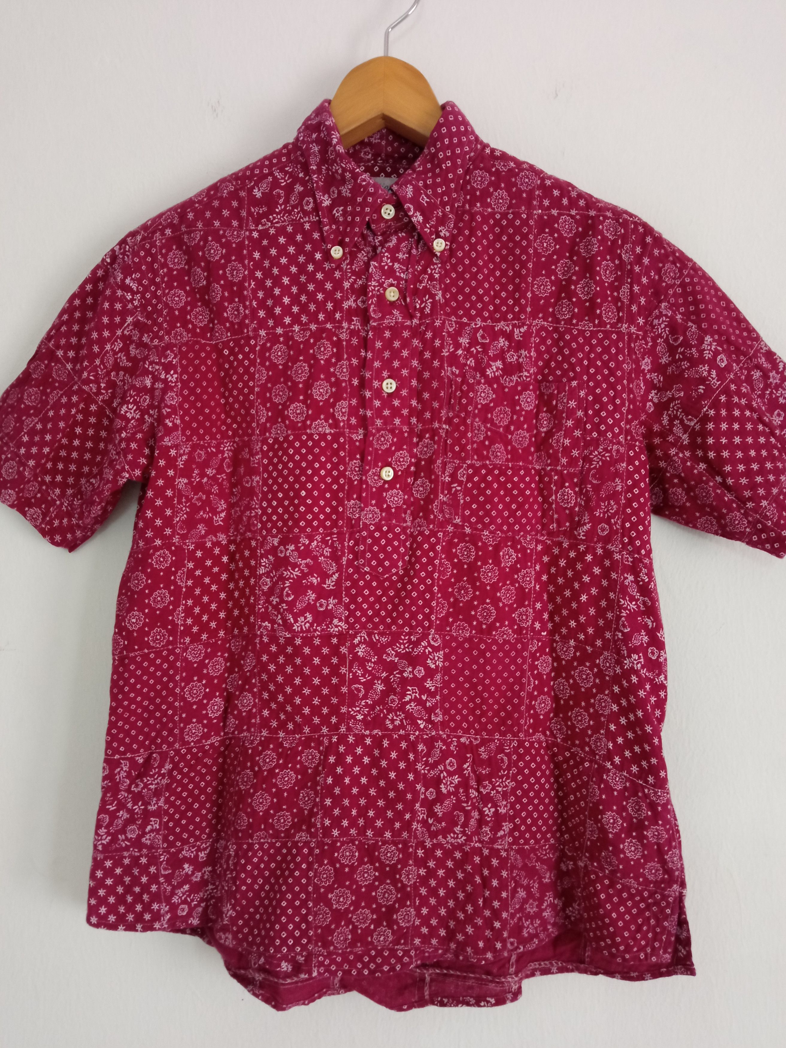 Japanese Brand × Vintage 🔥🔥Sautiencal Patchwork Paisley Pullover Shirt Size US S / EU 44-46 / 1 - 4 Thumbnail