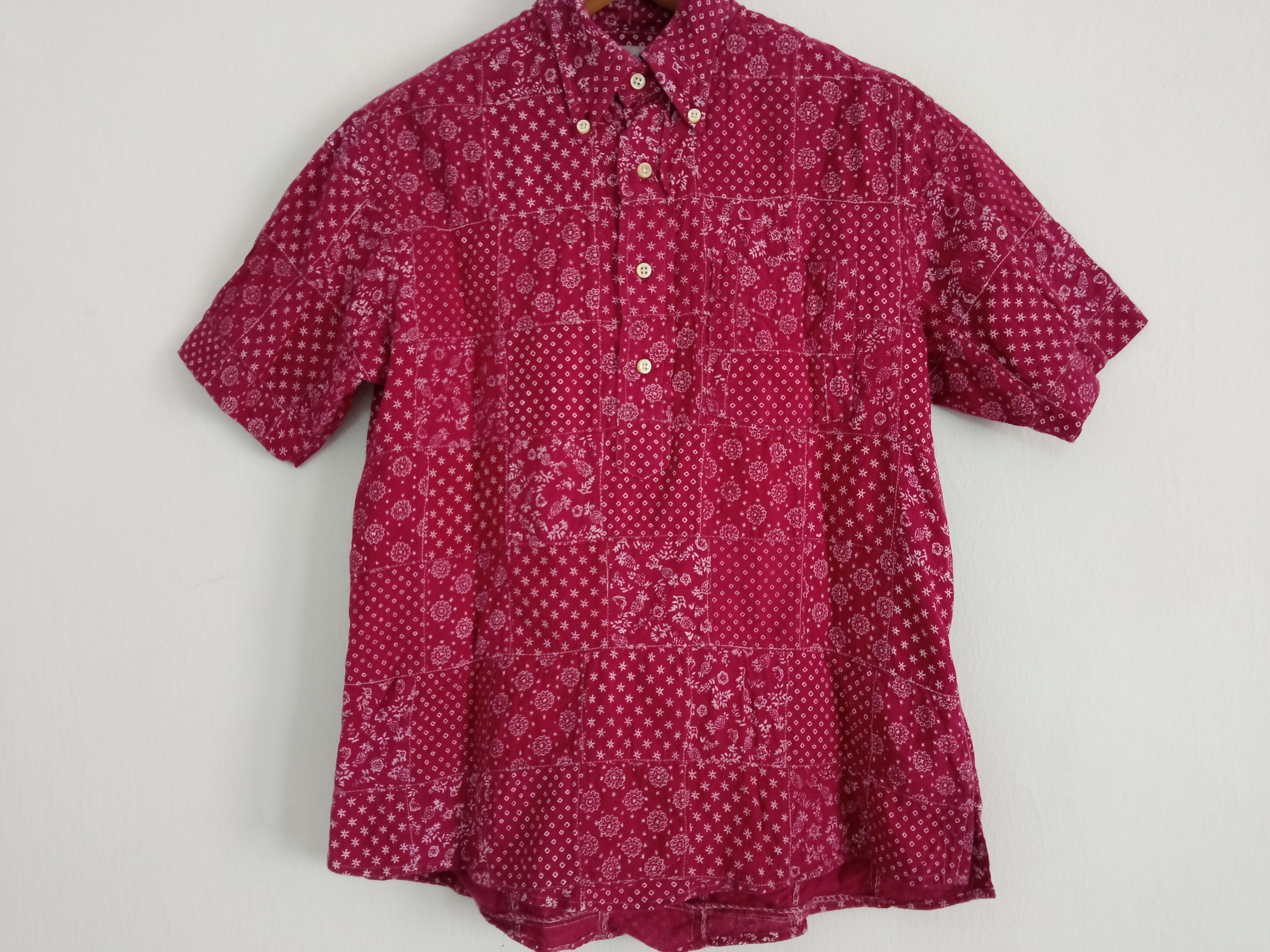 Japanese Brand × Vintage 🔥🔥Sautiencal Patchwork Paisley Pullover Shirt Size US S / EU 44-46 / 1 - 5 Thumbnail