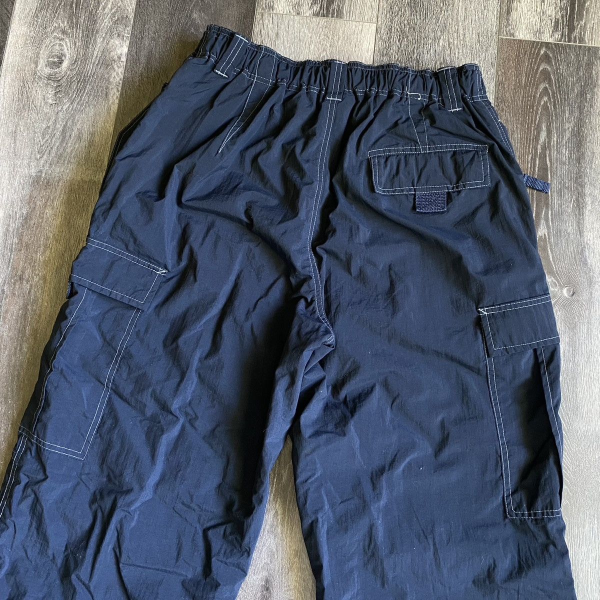Japanese Brand Vintage 2000s Nesi AG Nylon Cargo Pocket Baggy Pants Size L Size US 32 / EU 48 - 3 Thumbnail