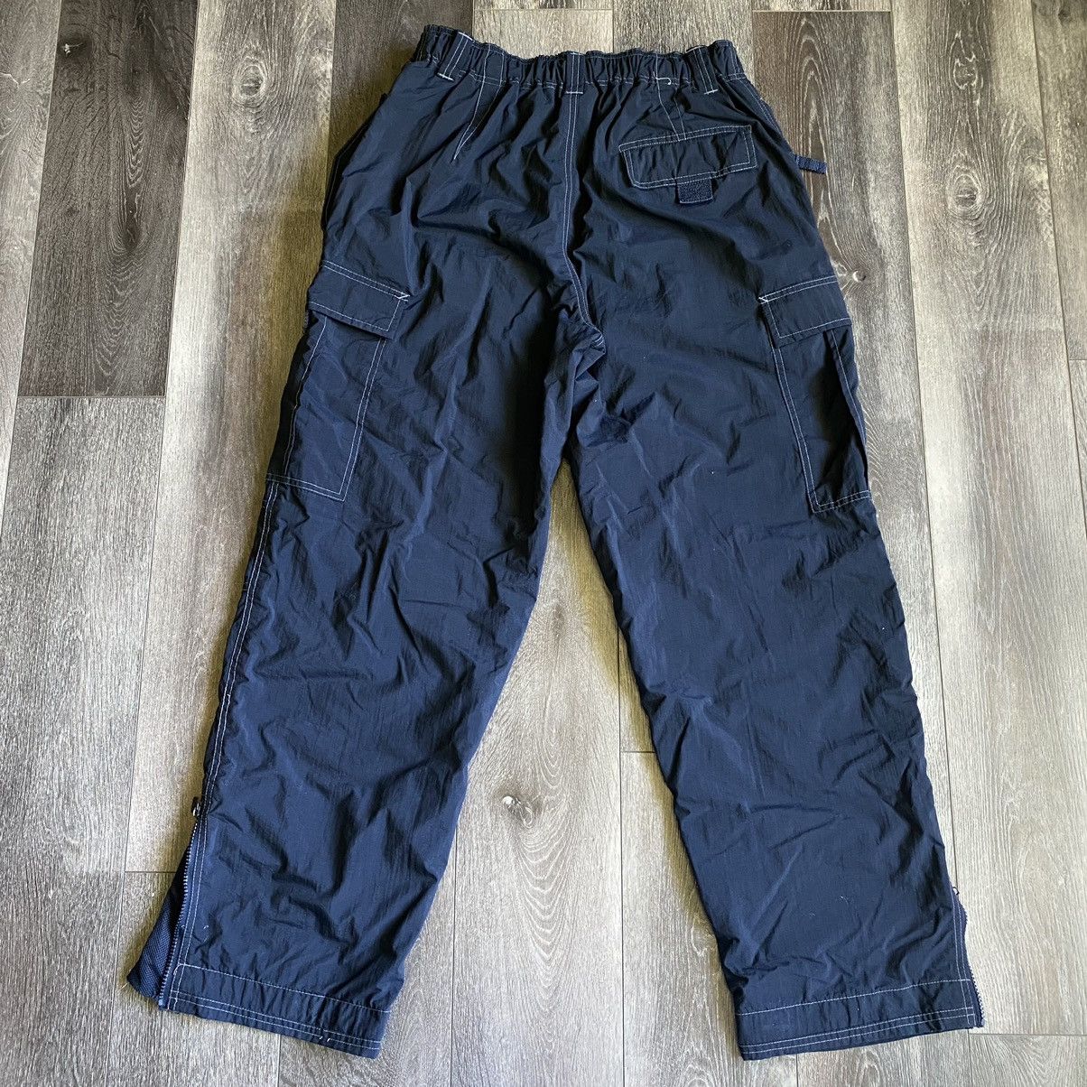 Japanese Brand Vintage 2000s Nesi AG Nylon Cargo Pocket Baggy Pants Size L Size US 32 / EU 48 - 2 Thumbnail
