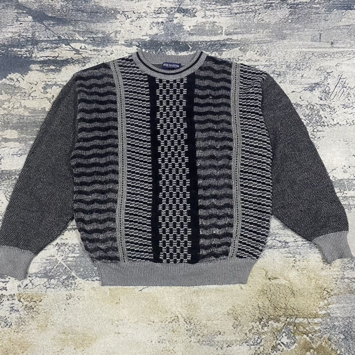 Aran Isles Knitwear × Valentino Vintage Hugo Valentino Coogi Inspire Knit Sweater Jumper Size US M / EU 48-50 / 2 - 2 Thumbnail