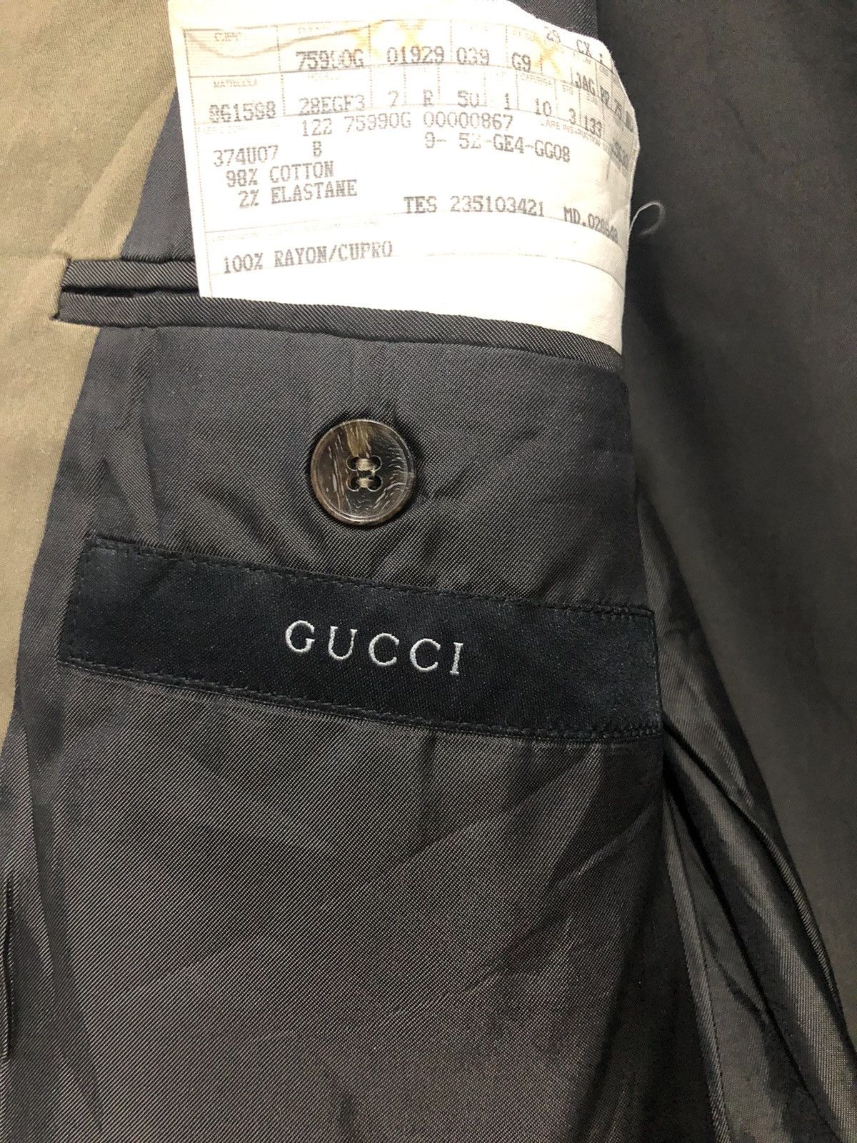 Gucci Vintage Gucci Rayon Three Button up Coat Size US M / EU 48-50 / 2 - 7 Thumbnail