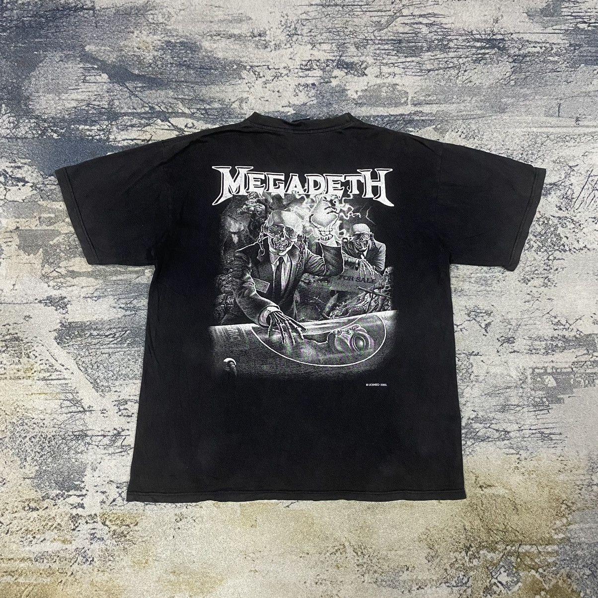 Band Tees × Megadeth × Vintage Vintage Y2K MegaDeth Licensed Distressed Rock Band Tees Size US L / EU 52-54 / 3 - 2 Thumbnail