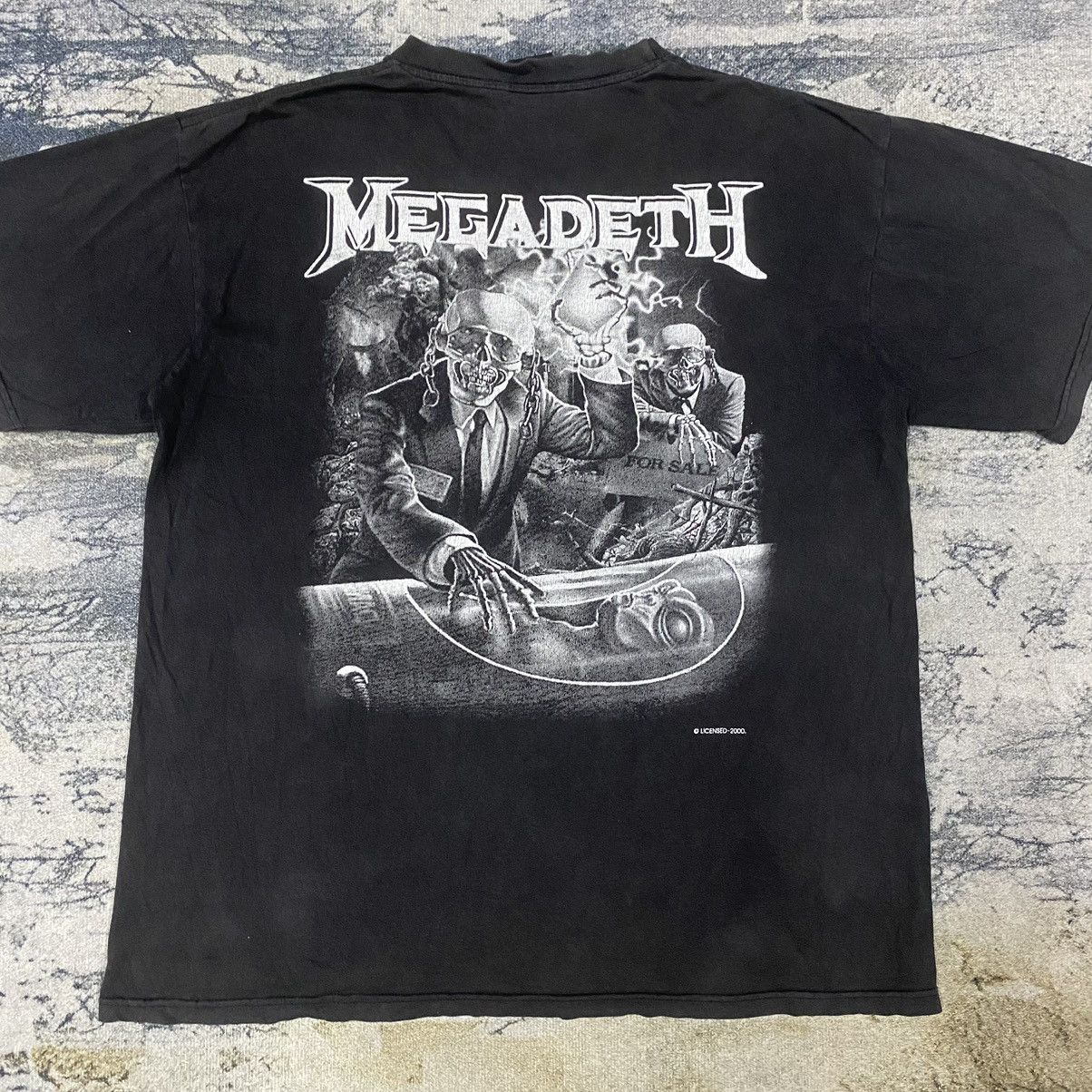 Band Tees × Megadeth × Vintage Vintage Y2K MegaDeth Licensed Distressed Rock Band Tees Size US L / EU 52-54 / 3 - 8 Thumbnail