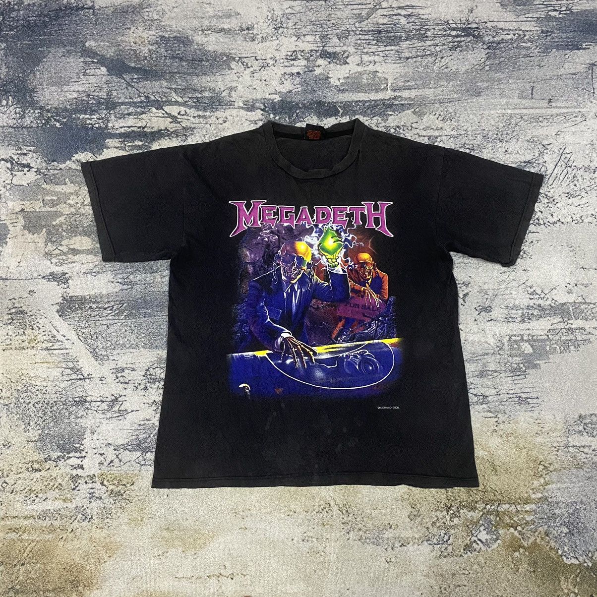 Band Tees × Megadeth × Vintage Vintage Y2K MegaDeth Licensed Distressed Rock Band Tees Size US L / EU 52-54 / 3 - 1 Thumbnail