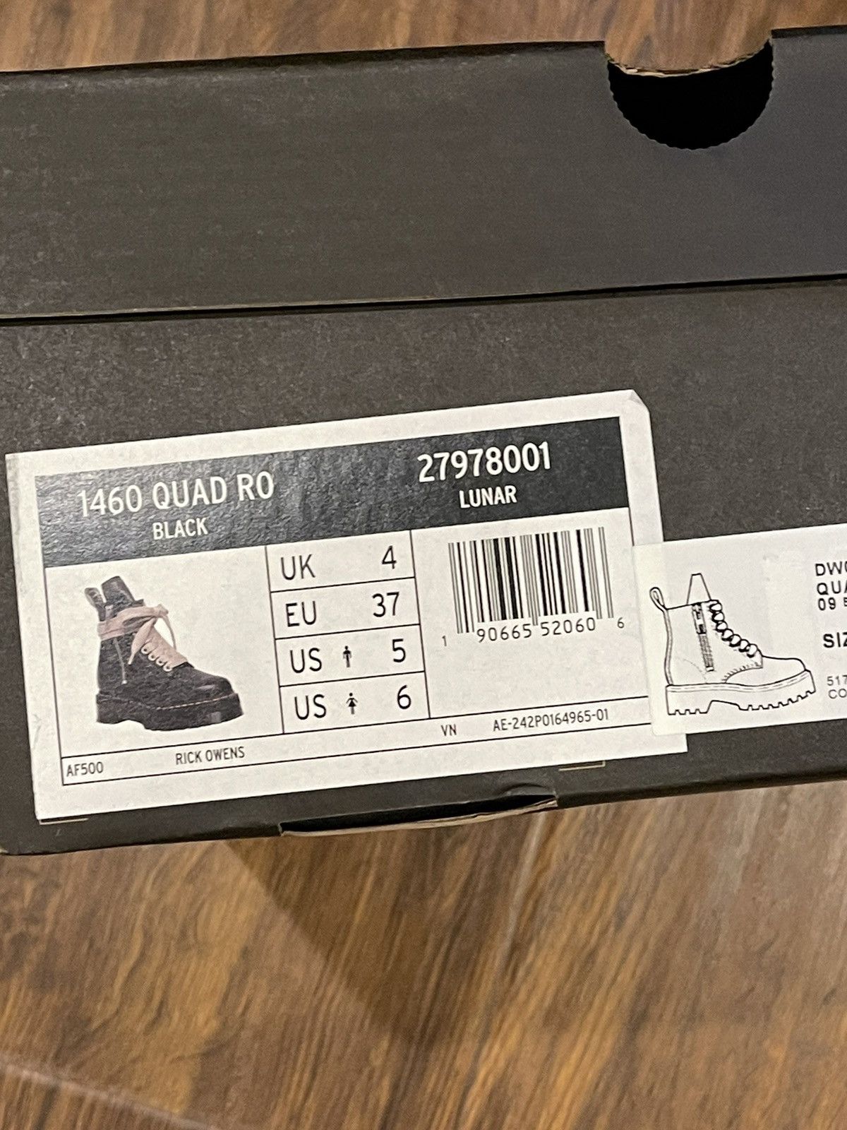 Dr. Martens × Rick Owens Rick Owens x Dr Martens SZ. 6 women/5 men (odd sizing DM me) Size US 5 / EU 37 - 11 Thumbnail