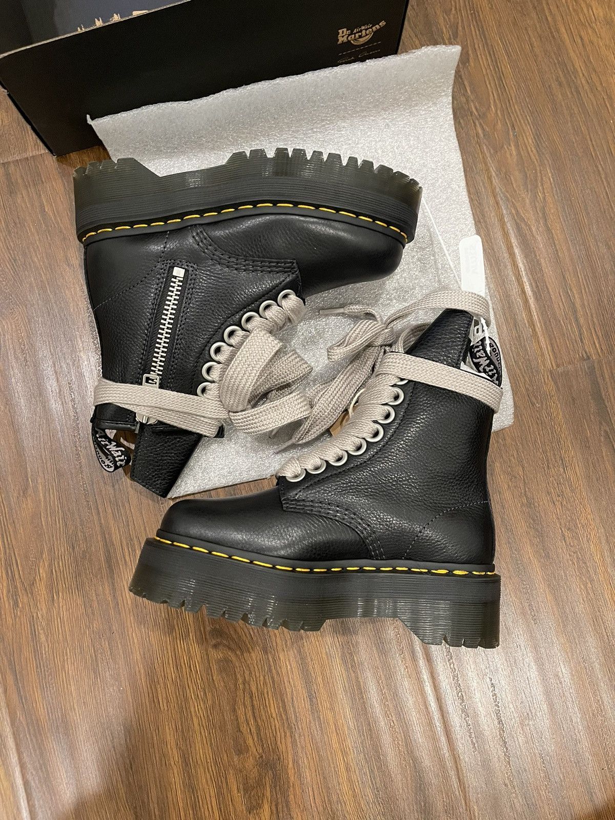 Dr. Martens × Rick Owens Rick Owens x Dr Martens SZ. 6 women/5 men (odd sizing DM me) Size US 5 / EU 37 - 3 Thumbnail