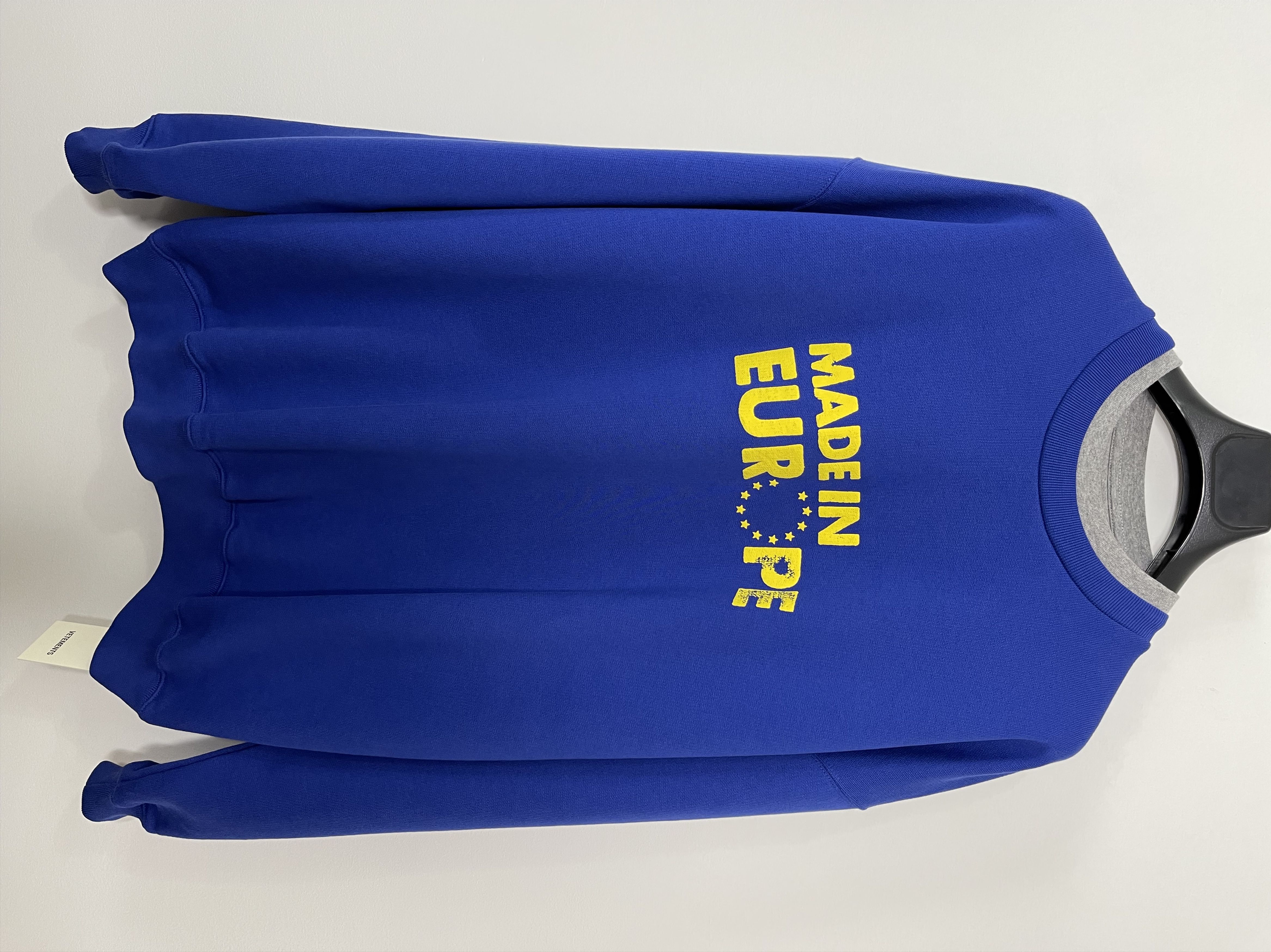 image of Vetements Made In Europe Eu Icon Logo Decay Fw21 Limited Edition in Blue, Men's (Size XS)