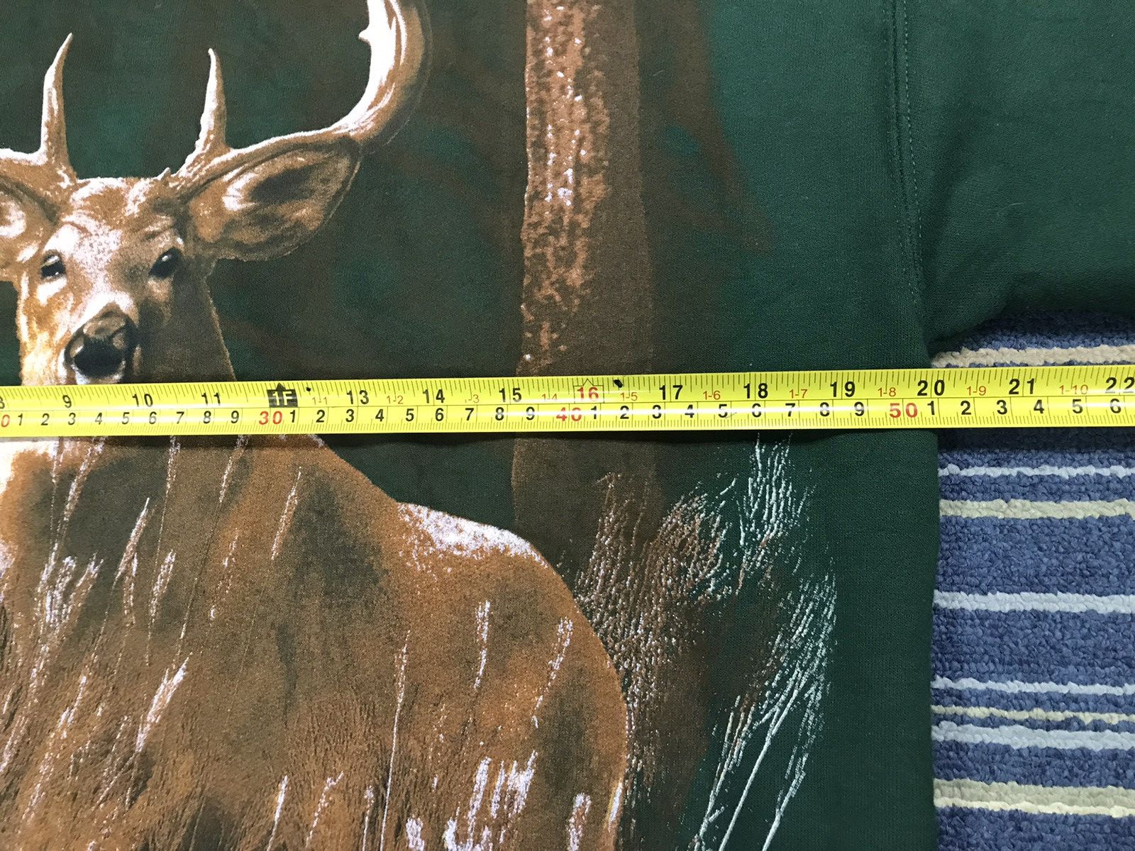 Jerzees × Vintage Vintage 90s Deer Animal Sweater Big Print Nice Design Size US M / EU 48-50 / 2 - 8 Thumbnail