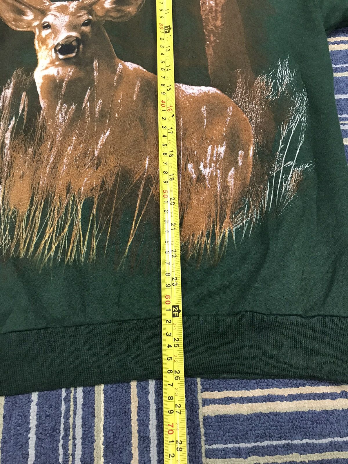 Jerzees × Vintage Vintage 90s Deer Animal Sweater Big Print Nice Design Size US M / EU 48-50 / 2 - 9 Thumbnail