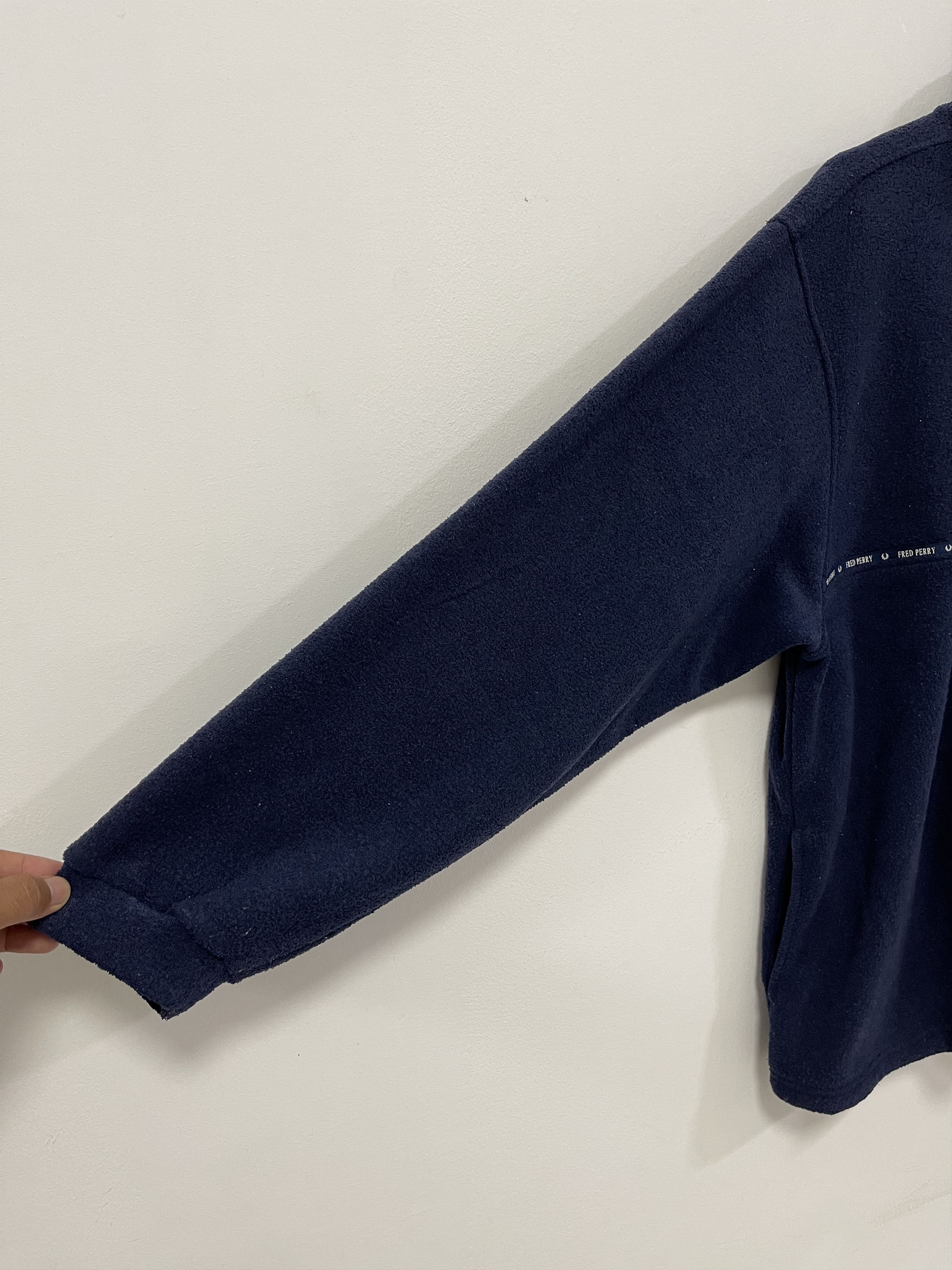 Fred Perry × Vintage Vintage Fred Perry Mini Logo Quarter Zip Fleece Sweatshirt Size US L / EU 52-54 / 3 - 4 Thumbnail