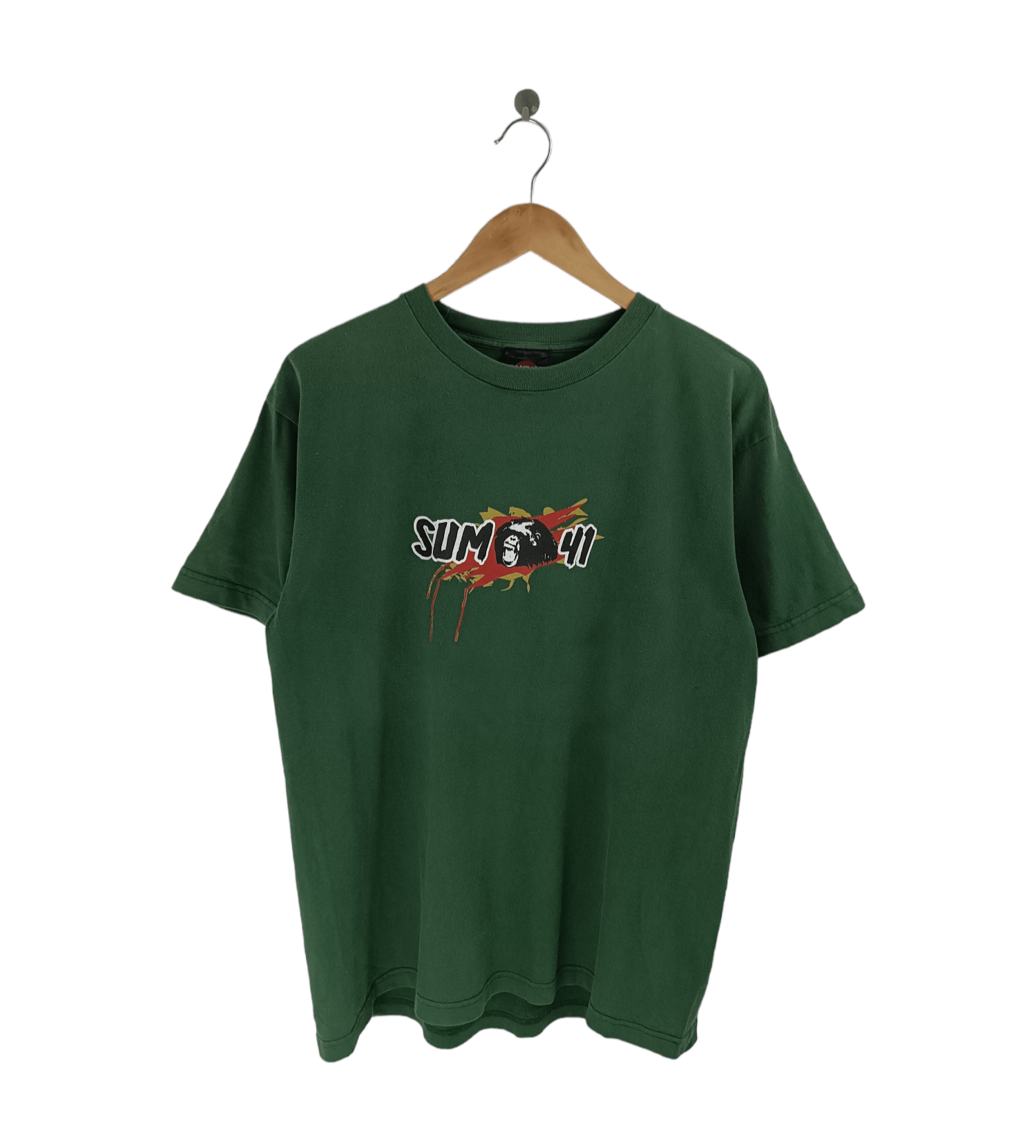 image of Band Tees x Vintage 2000's Sum 41 Tee Y2K (Blink 182 Avril Metallica) in Green, Men's (Size Large)