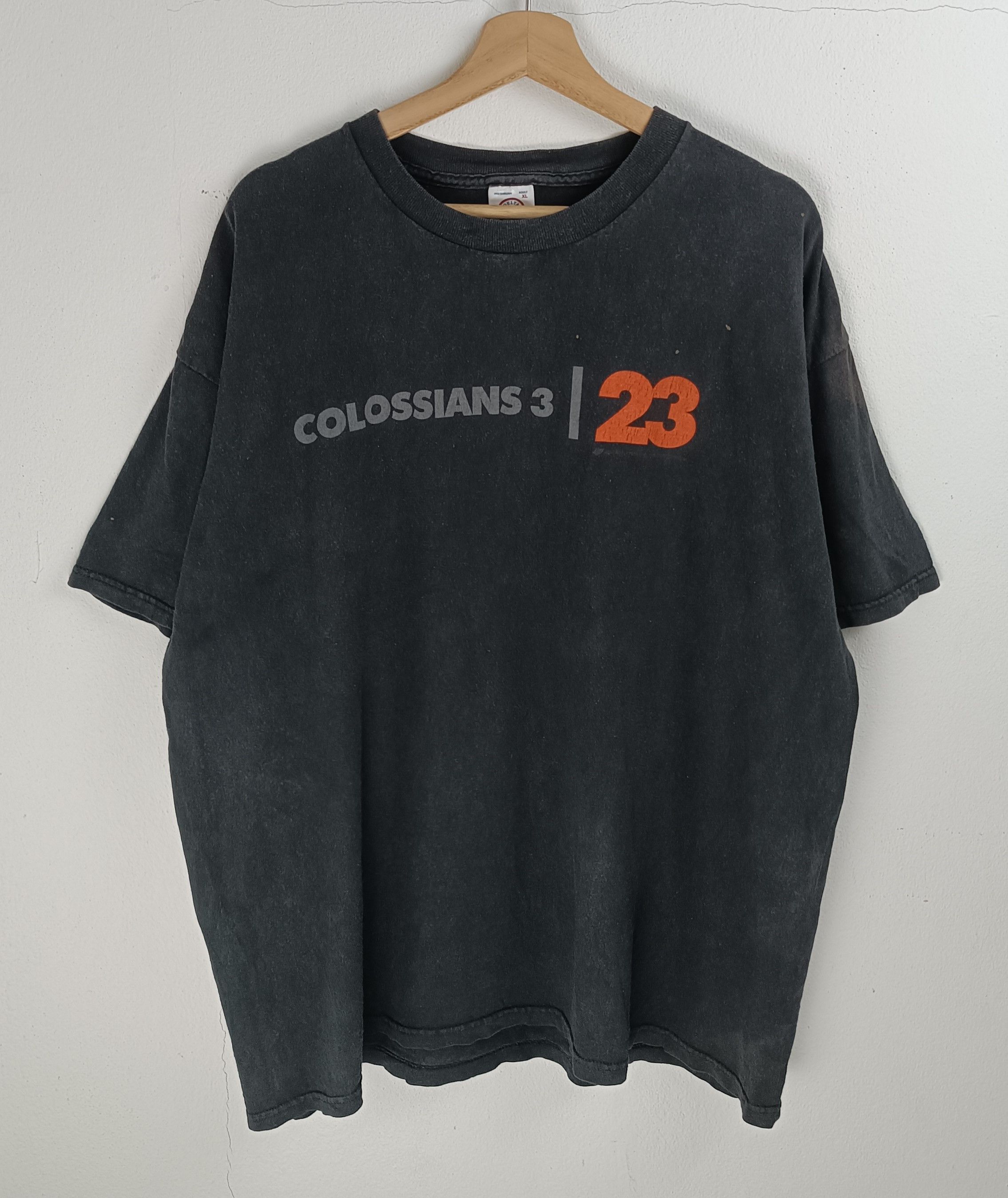 Vintage VINTAGE COLOSSIANS 3:23 HUMOR ADULT QUOTES WISDOM TEE Size US XL / EU 56 / 4 - 3 Thumbnail