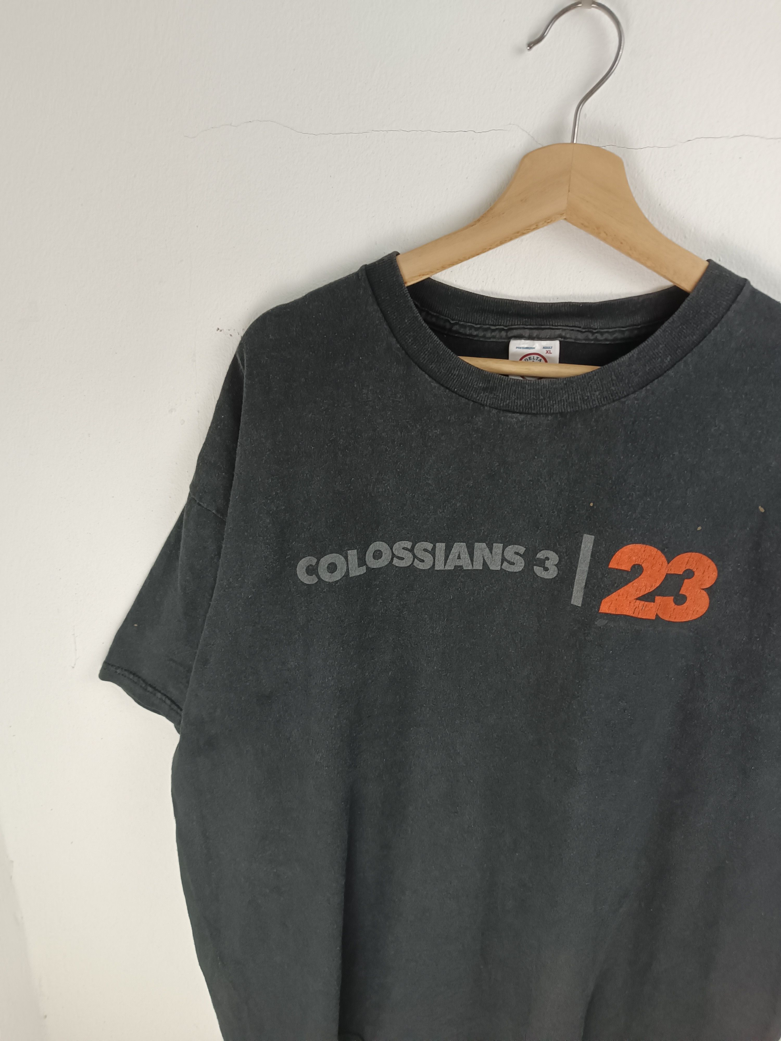 Vintage VINTAGE COLOSSIANS 3:23 HUMOR ADULT QUOTES WISDOM TEE Size US XL / EU 56 / 4 - 6 Thumbnail
