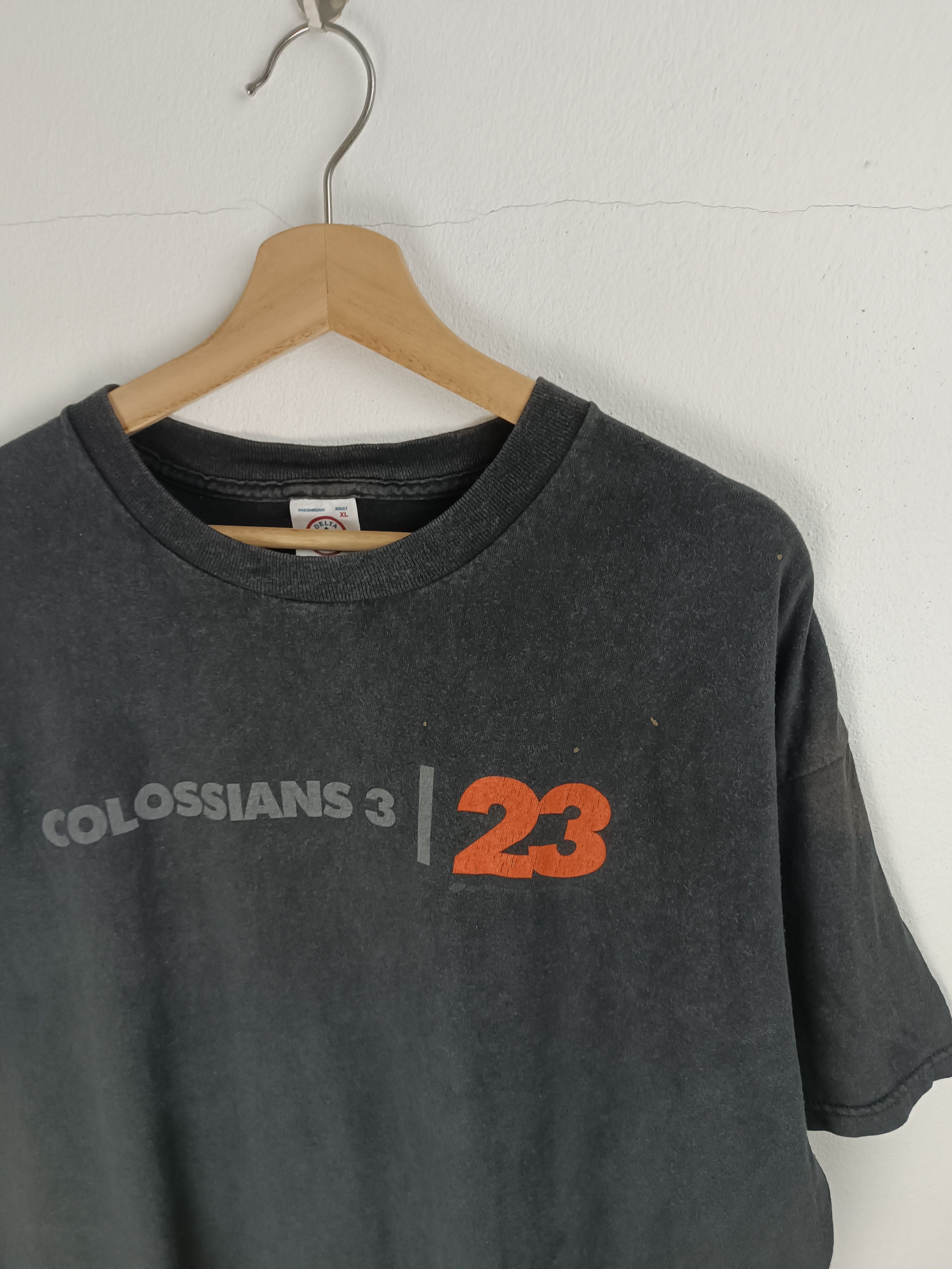 Vintage VINTAGE COLOSSIANS 3:23 HUMOR ADULT QUOTES WISDOM TEE Size US XL / EU 56 / 4 - 5 Thumbnail