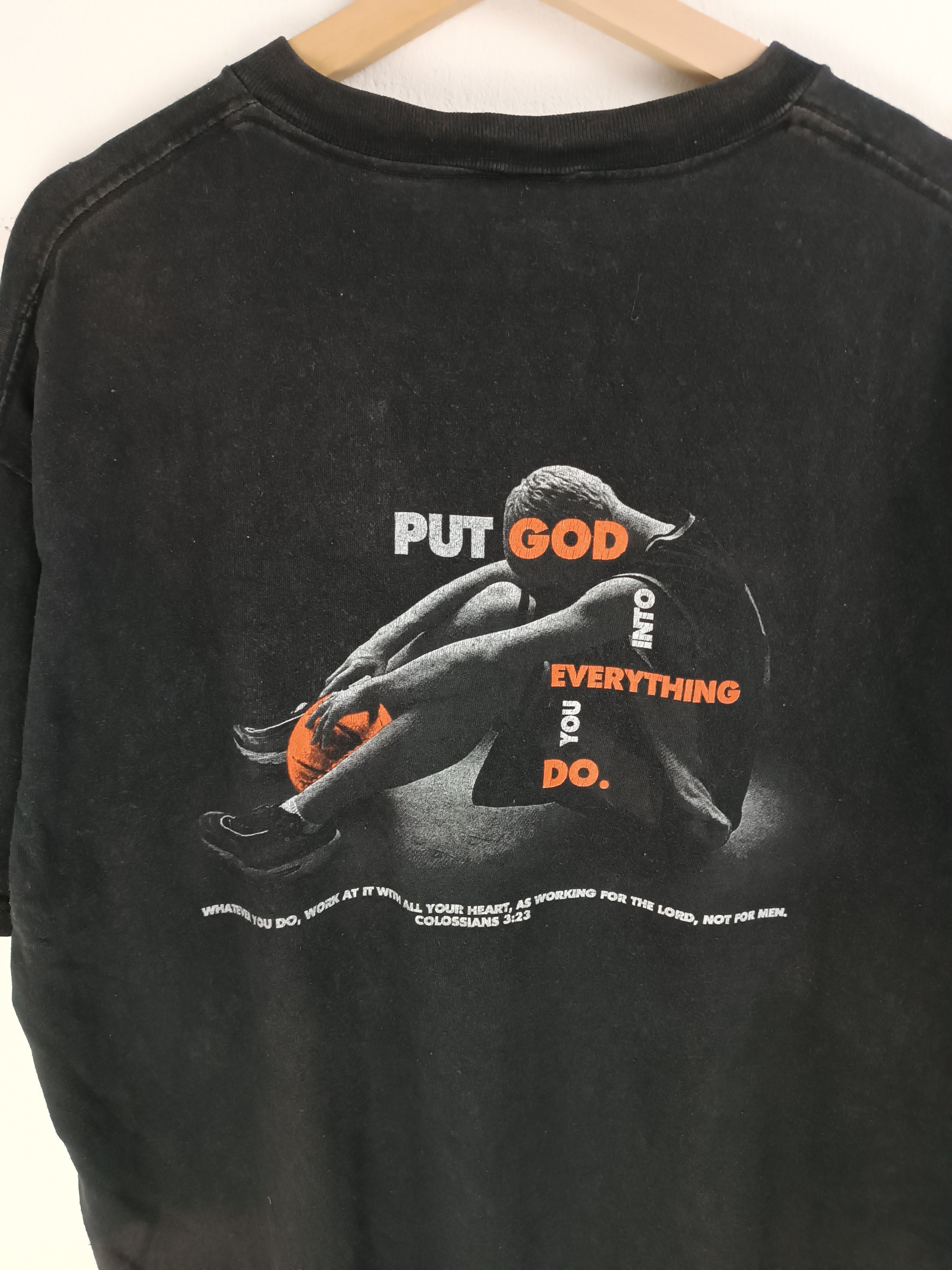 Vintage VINTAGE COLOSSIANS 3:23 HUMOR ADULT QUOTES WISDOM TEE Size US XL / EU 56 / 4 - 12 Thumbnail