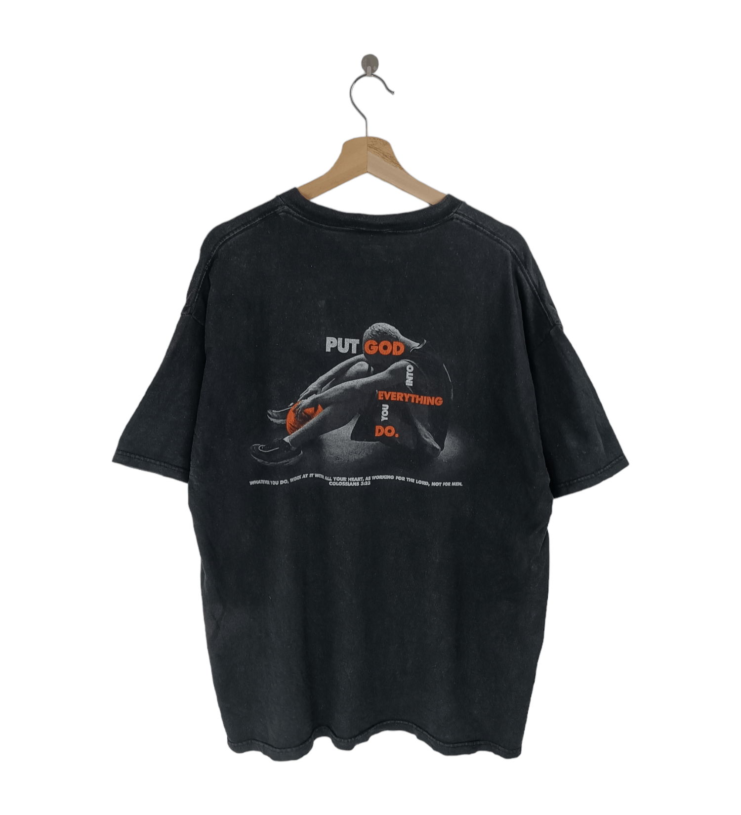 Vintage VINTAGE COLOSSIANS 3:23 HUMOR ADULT QUOTES WISDOM TEE Size US XL / EU 56 / 4 - 2 Thumbnail