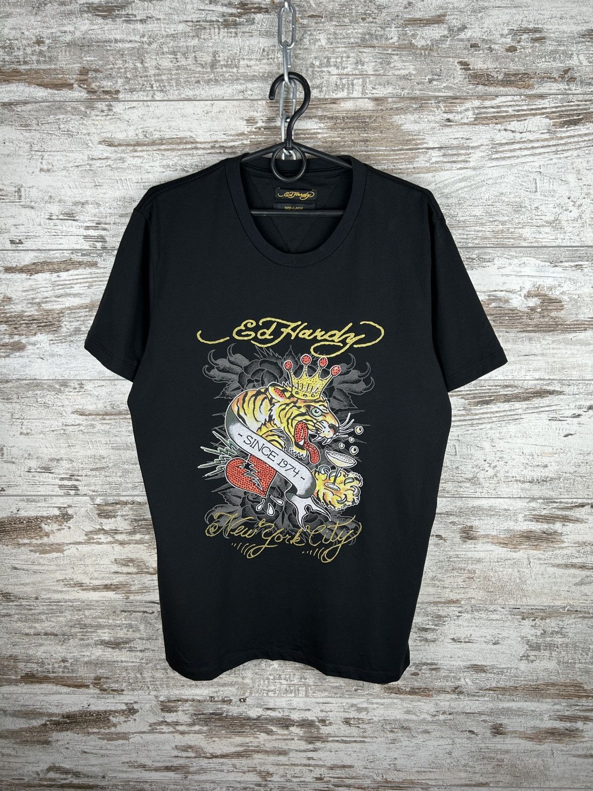 Christian Audigier × Ed Hardy × Vintage Vintage Ed Hardy T Shirt dragon tiger Christian Audigier Size US L / EU 52-54 / 3 - 2 Thumbnail