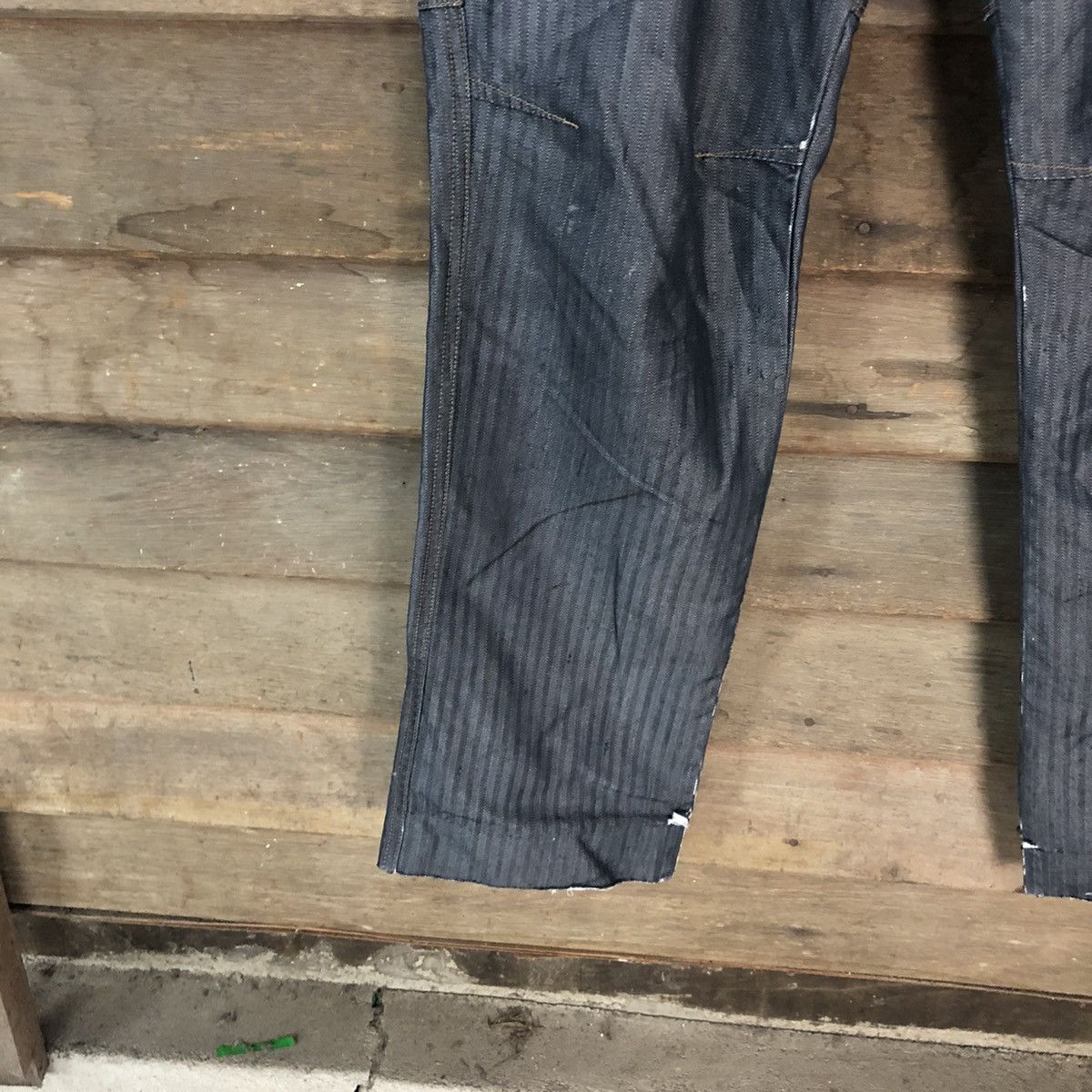 Japanese Brand Burtle Dark blue dirty multi pocket Cargo Pants #6907 Size US 32 / EU 48 - 8 Thumbnail