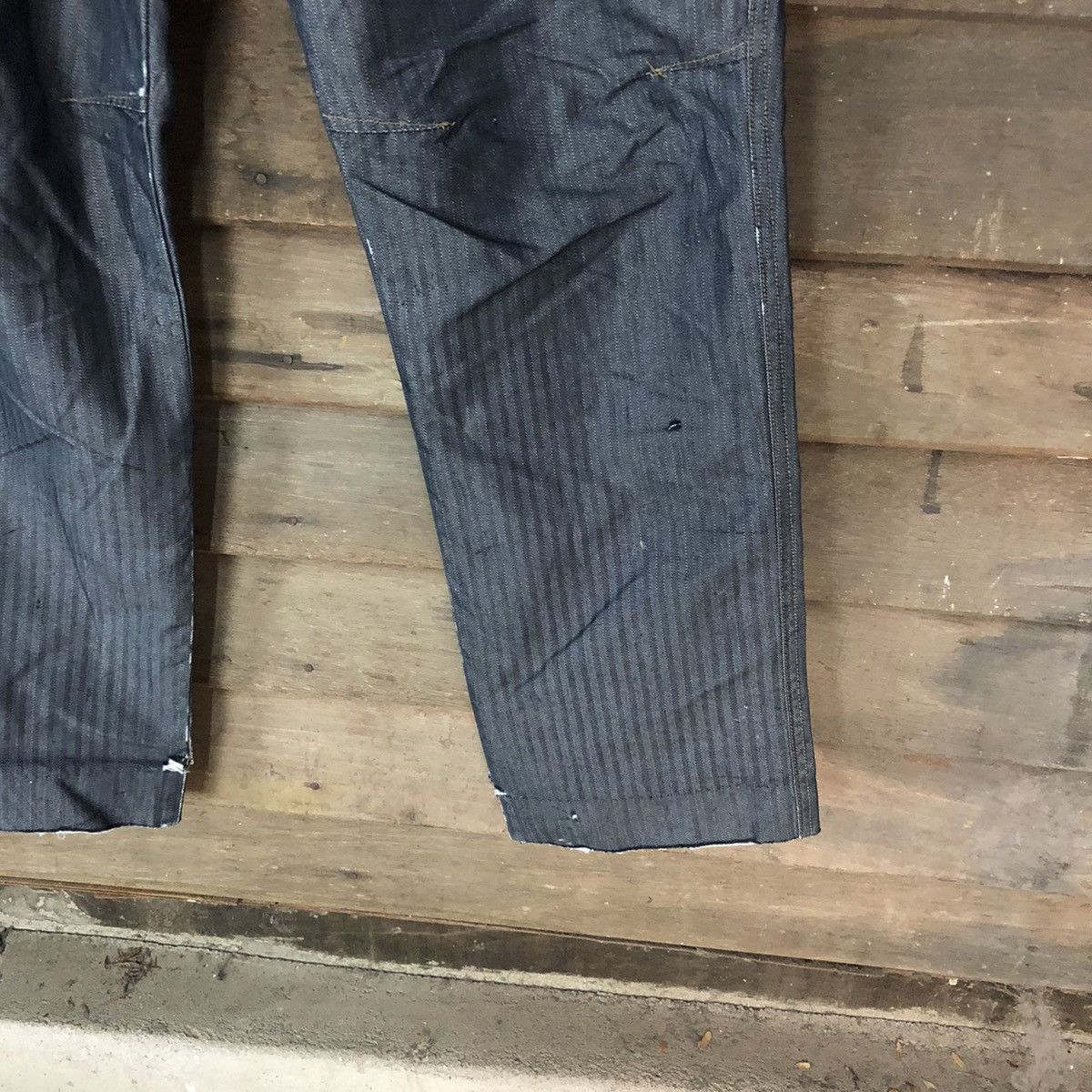 Japanese Brand Burtle Dark blue dirty multi pocket Cargo Pants #6907 Size US 32 / EU 48 - 9 Thumbnail